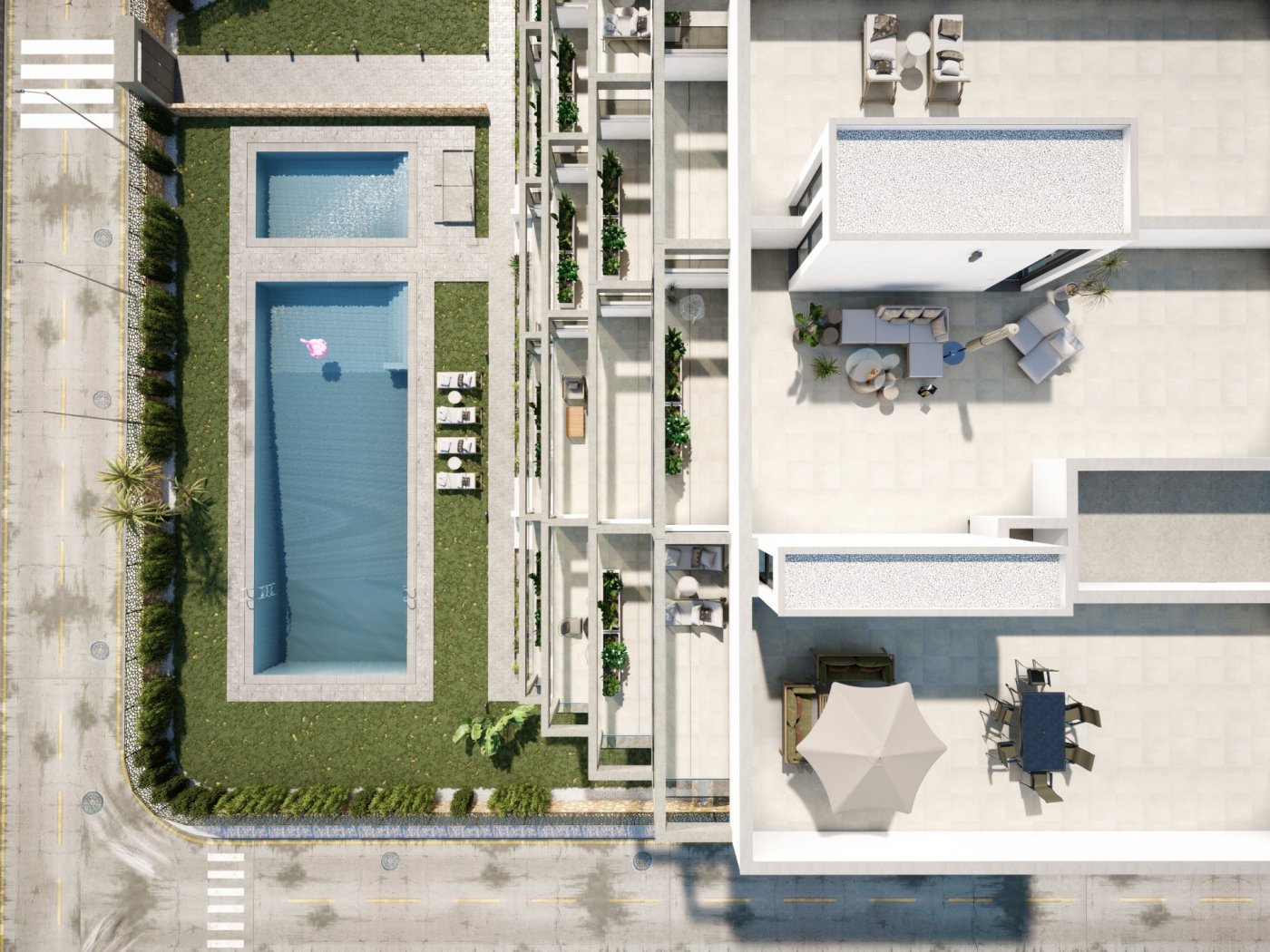 COMPLEJO RESIDENCIAL DE OBRA NUEVA EN MAR DE CRISTAL Moderno complejo residencial de apartamentos y áticos de nueva construcción situado muy cerca del paseo marítimo y de las largas y bonitas pla...
