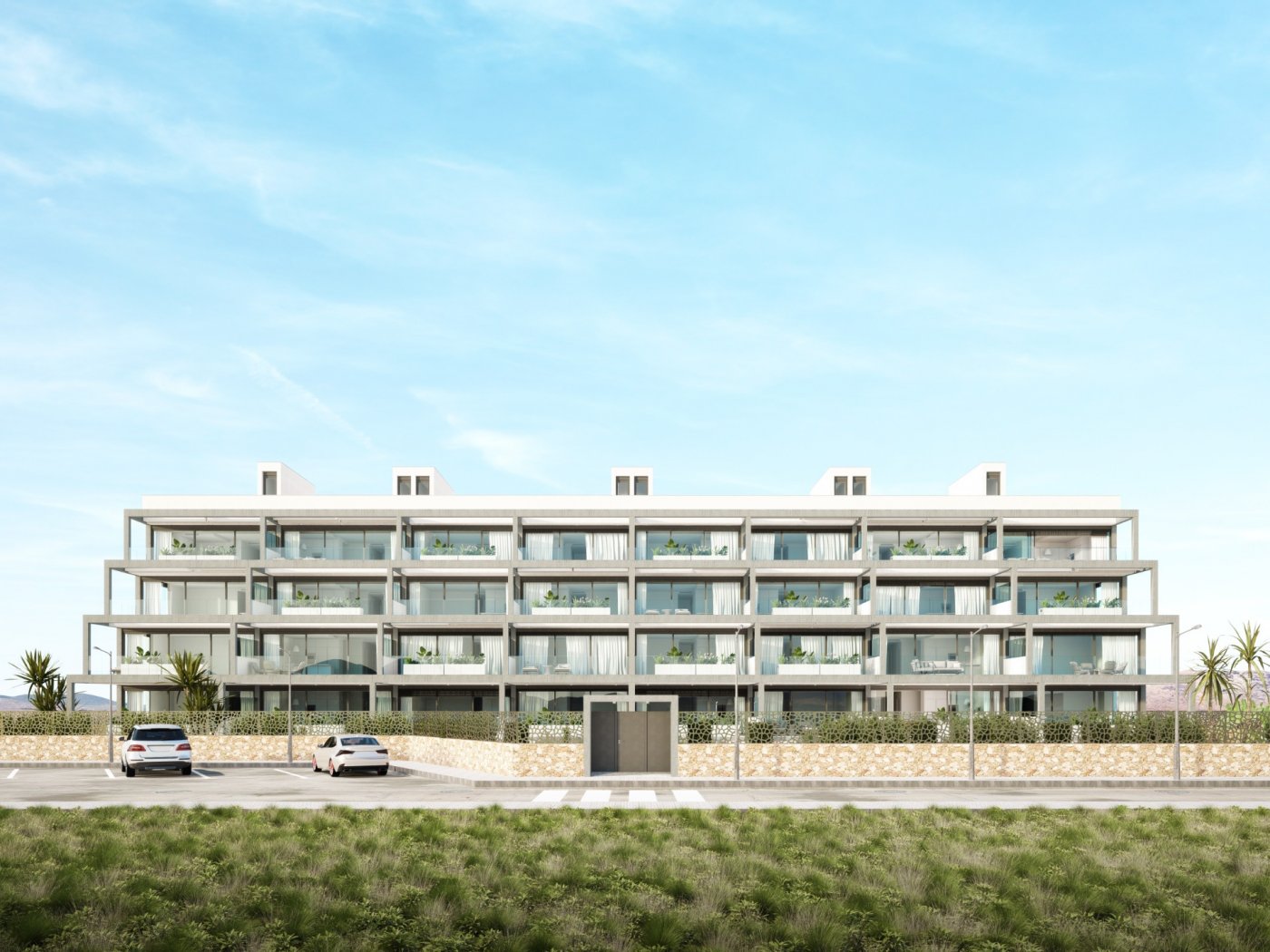 COMPLEJO RESIDENCIAL DE OBRA NUEVA EN MAR DE CRISTAL Moderno complejo residencial de apartamentos y áticos de nueva construcción situado muy cerca del paseo marítimo y de las largas y bonitas pla...