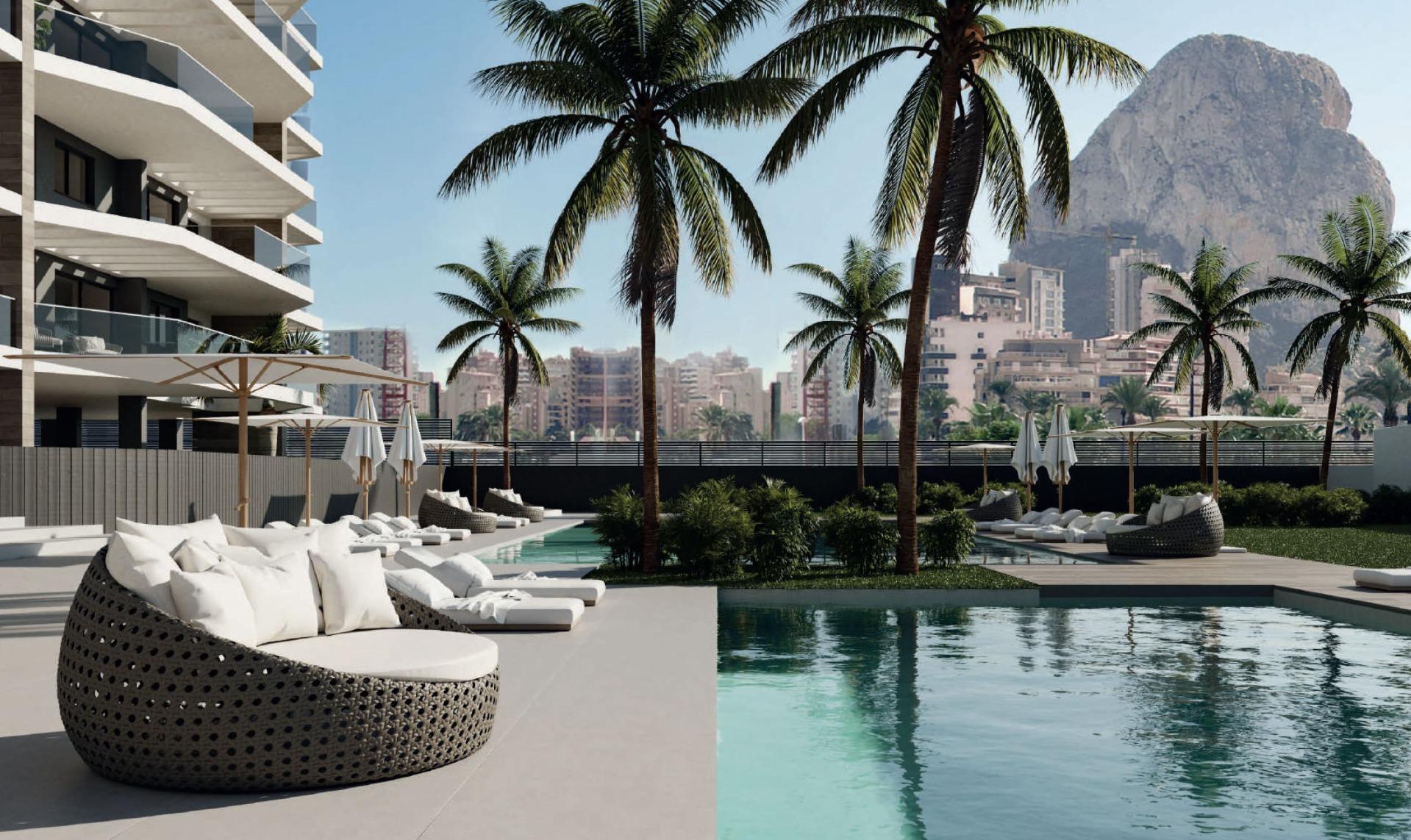 APARTAMENTOS DE OBRA NUEVA EN CALPE Complejo residencial de obra nueva de apartamentos de 2 y 3 dormitorios con amplias terrazas en Calpe. Dos torres de 12 plantas con preciosos apartamentos con...