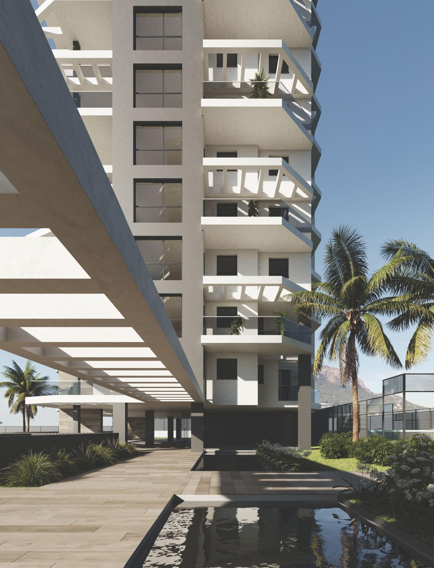 APARTAMENTOS DE OBRA NUEVA EN CALPE Complejo residencial de obra nueva de apartamentos de 2 y 3 dormitorios con amplias terrazas en Calpe. Dos torres de 12 plantas con preciosos apartamentos con...