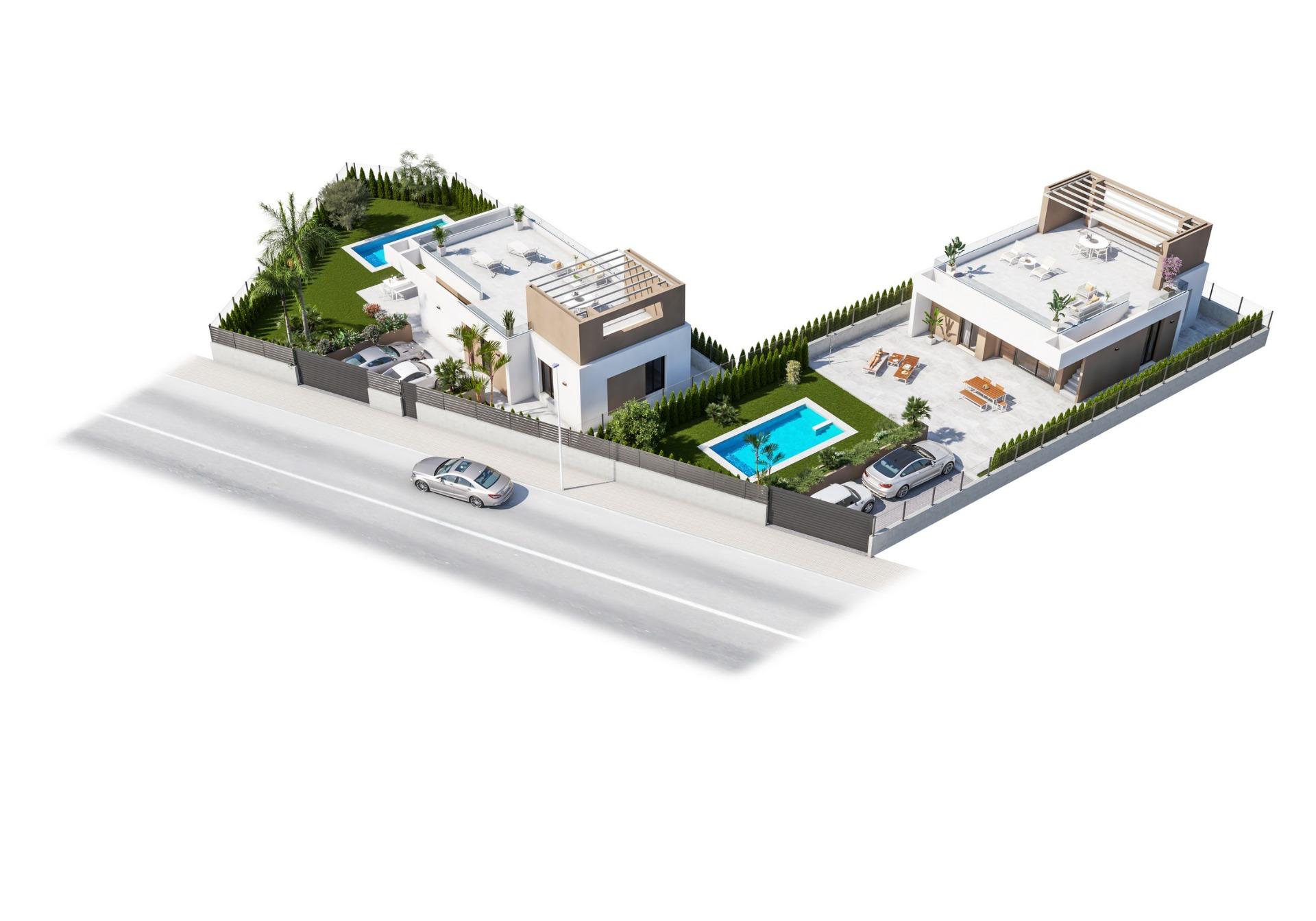 Villas de nueva construcción en Vera Playa, Almería: viviendas modernas cerca del mar Vida contemporánea en Pueblo Salinas, a solo 2 km de la playa Presentamos una impresionante nueva promoción r...
