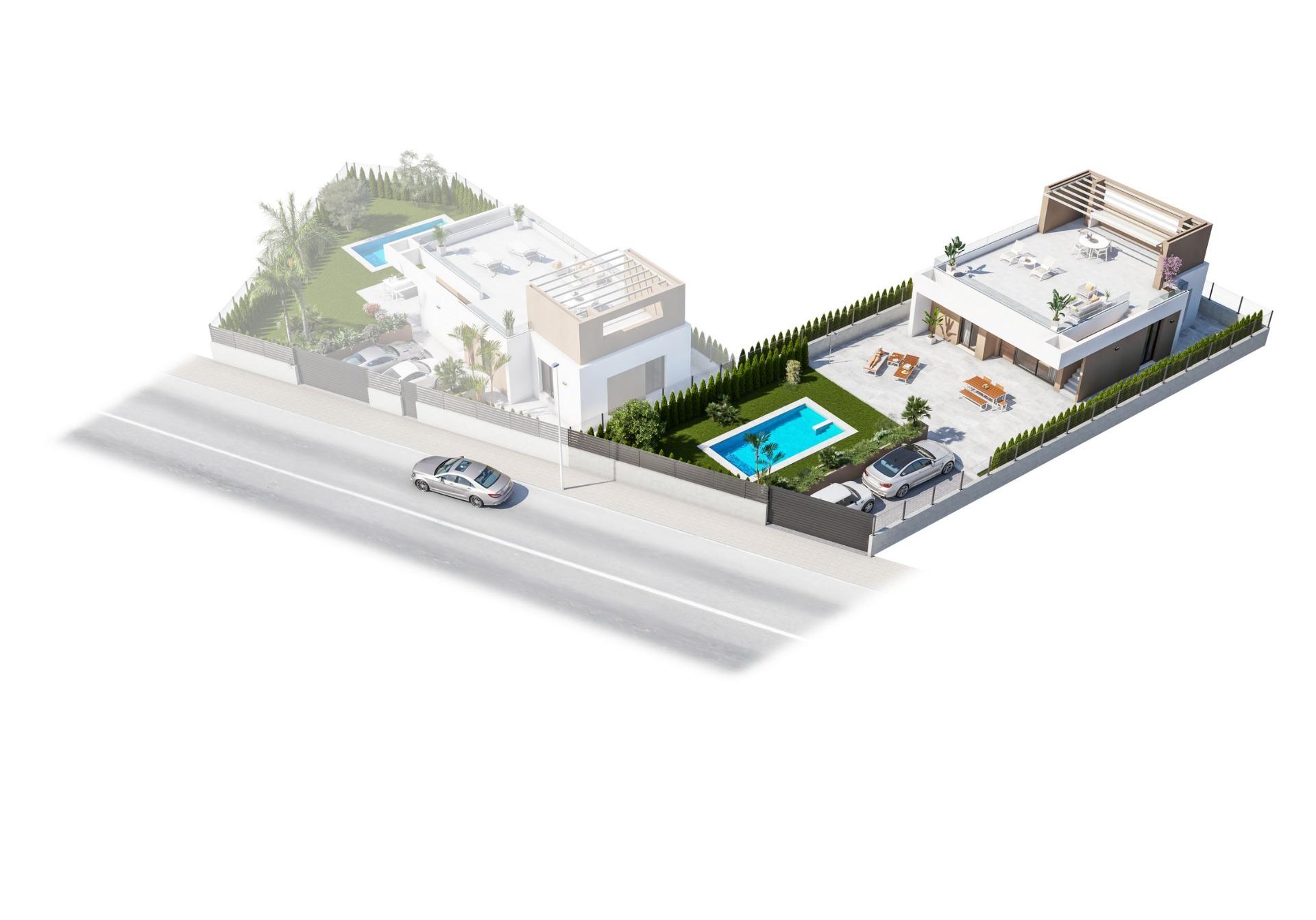 Villas de nueva construcción en Vera Playa, Almería: viviendas modernas cerca del mar Vida contemporánea en Pueblo Salinas, a solo 2 km de la playa Presentamos una impresionante nueva promoción r...