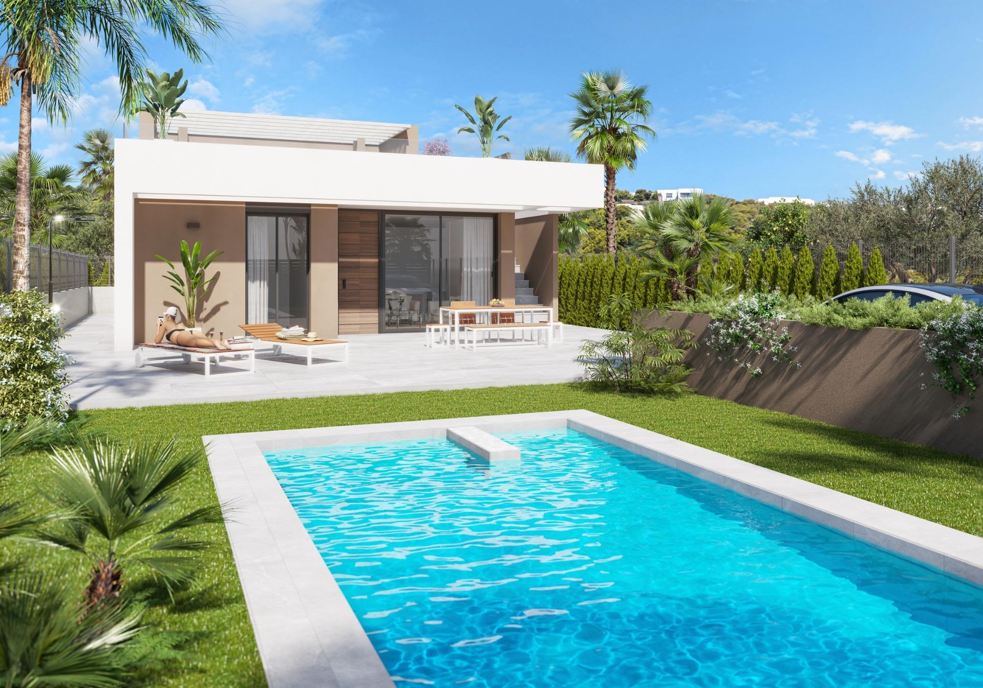 Villas de nueva construcción en Vera Playa, Almería: viviendas modernas cerca del mar Vida contemporánea en Pueblo Salinas, a solo 2 km de la playa Presentamos una impresionante nueva promoción r...