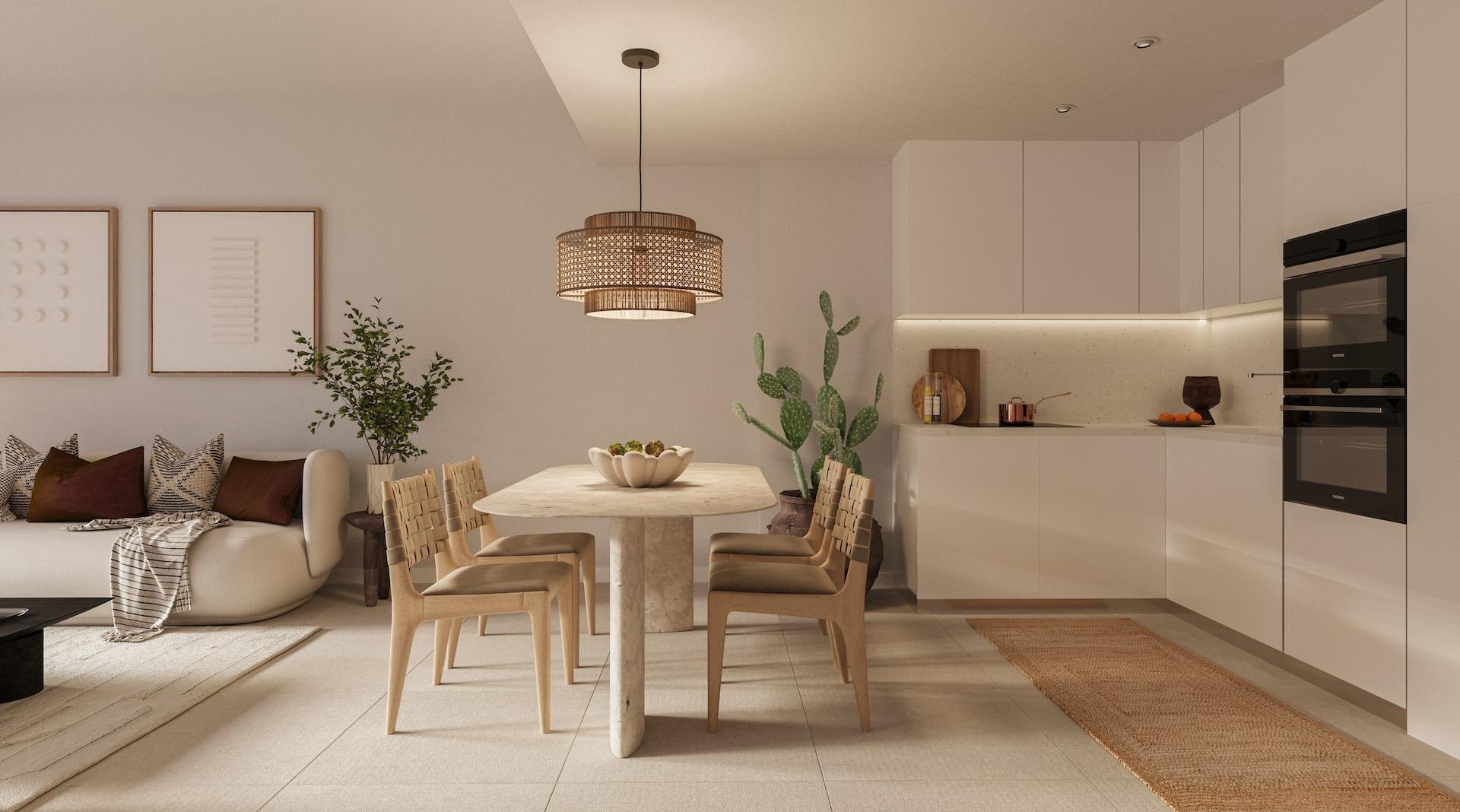 Apartamentos y áticos de nueva construcción frente al mar en venta en Macenas, AlmeríaVida moderna en la costa en un complejo cerrado junto al MediterráneoDescubra una nueva urbani...
