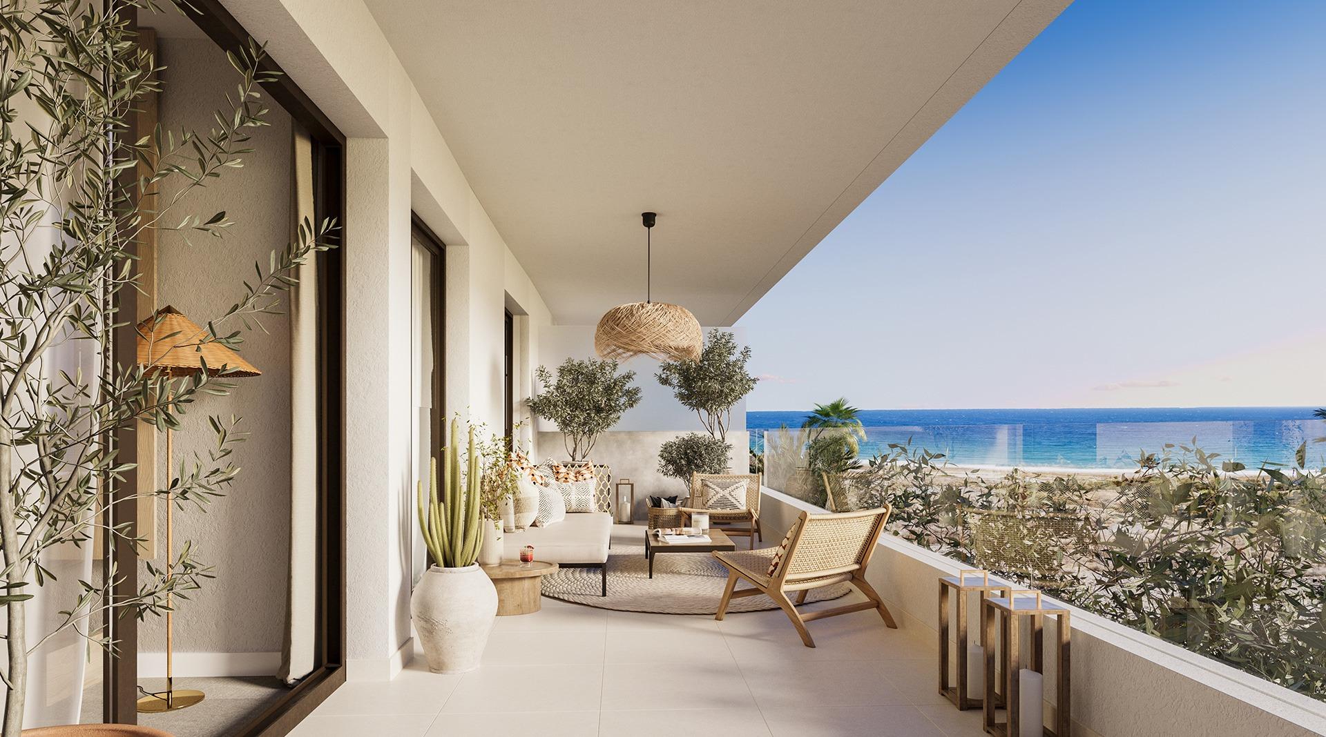 Apartamentos y áticos de nueva construcción frente al mar en venta en Macenas, AlmeríaVida moderna en la costa en un complejo cerrado junto al MediterráneoDescubra una nueva urbani...