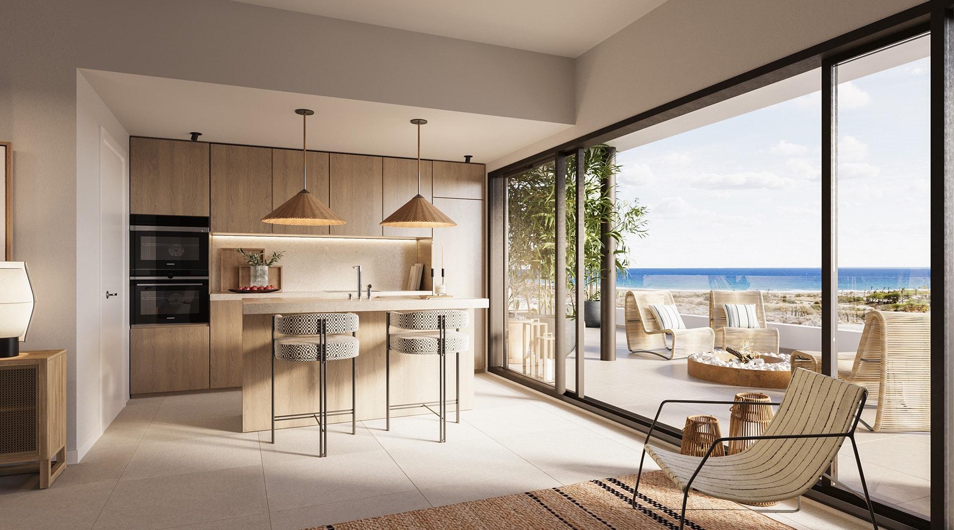 Apartamentos y áticos de nueva construcción frente al mar en venta en Macenas, AlmeríaVida moderna en la costa en un complejo cerrado junto al MediterráneoDescubra una nueva urbani...