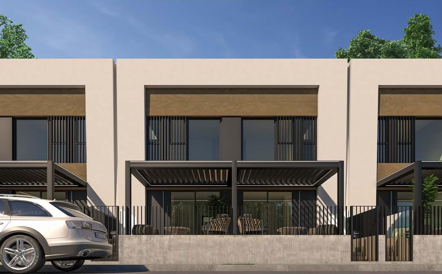 Adosados modernos en Dolores con piscina comunitaria, Exclusivos adosados modernos en Dolores, Alicante. Disfruta de vida mediterránea, solárium con vistas, piscina comunitaria y cercanía a playas. ¡Tu sueño en Cos