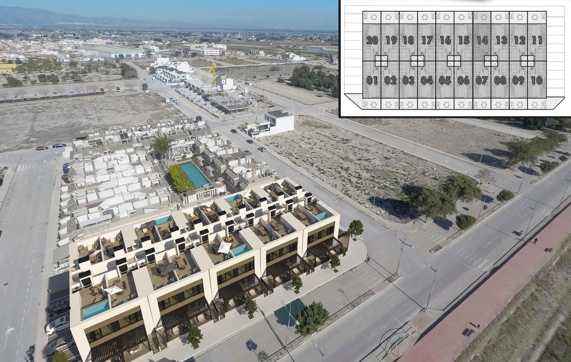 Adosados modernos en Dolores con piscina comunitaria, Exclusivos adosados modernos en Dolores, Alicante. Disfruta de vida mediterránea, solárium con vistas, piscina comunitaria y cercanía a playas. ¡Tu sueño en Cos