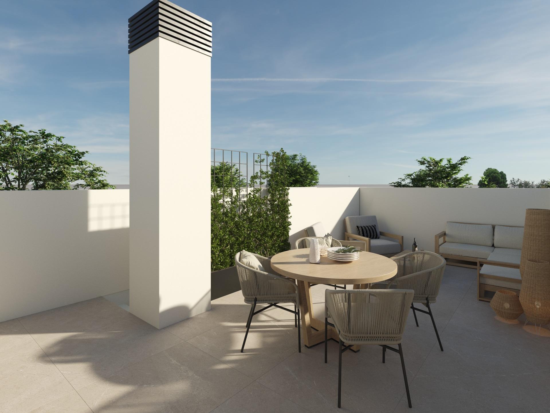 Adosados modernos en Dolores con piscina comunitaria, Exclusivos adosados modernos en Dolores, Alicante. Disfruta de vida mediterránea, solárium con vistas, piscina comunitaria y cercanía a playas. ¡Tu sueño en Cos