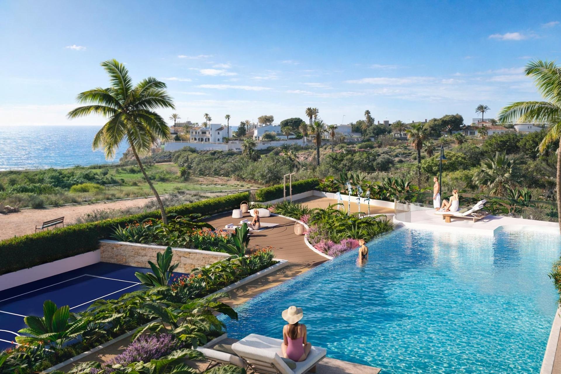 Exclusivas viviendas en primera línea de playa en El Campello, Costa Blanca, Descubre adosados de lujo en primera línea de Playa del Amerador, El Campello. 30 exclusivas viviendas con vistas al mar, solárium, jardín y acceso directo a la