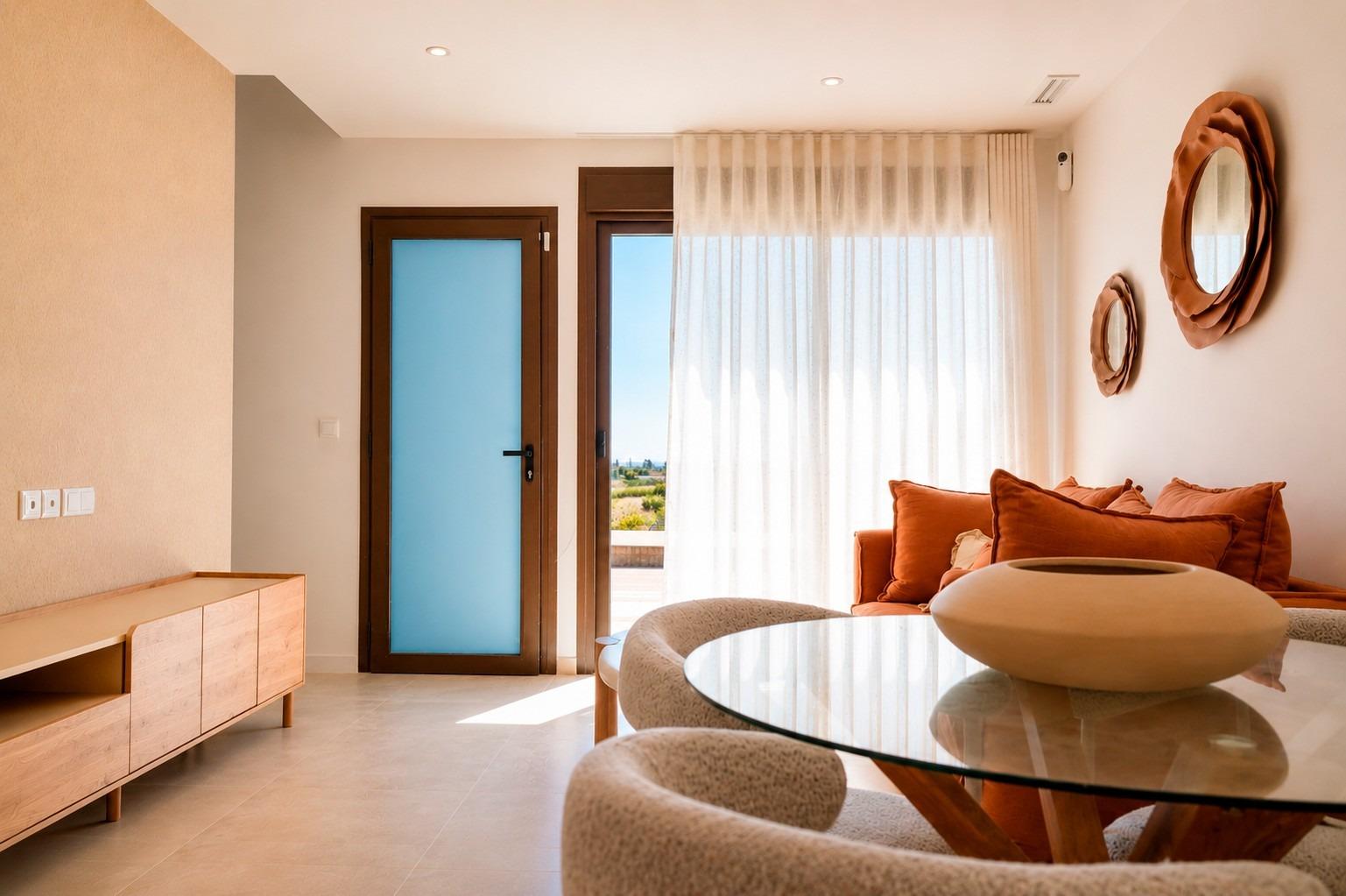 Adosados modernos en Dolores con piscina comunitaria, Exclusivos adosados modernos en Dolores, Alicante. Disfruta de vida mediterránea, solárium con vistas, piscina comunitaria y cercanía a playas. ¡Tu sueño en Cos