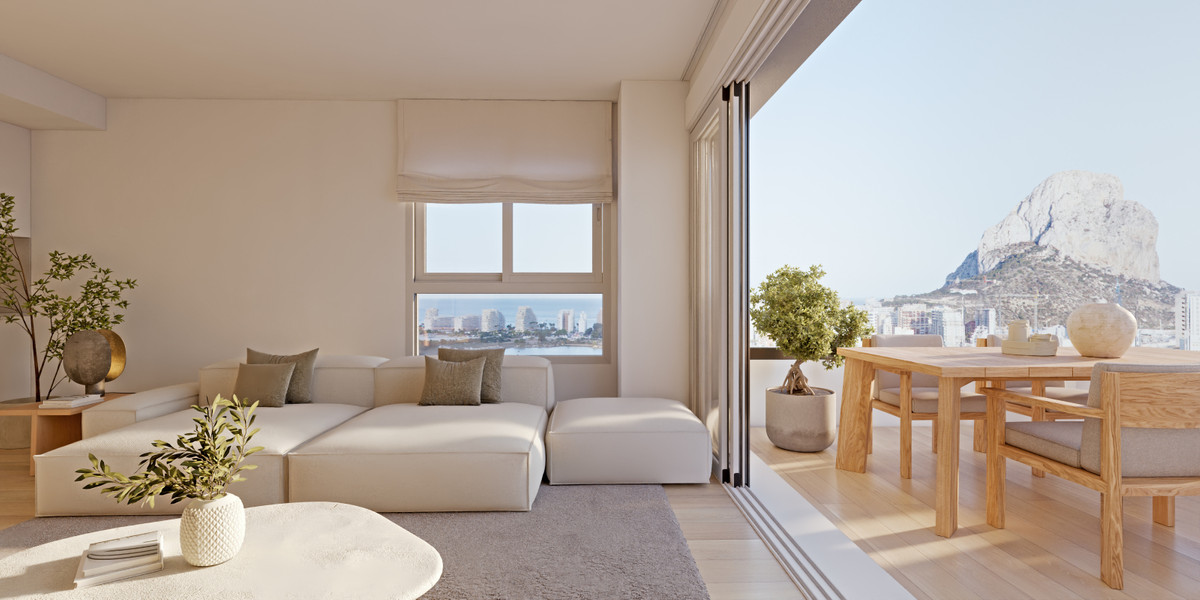 Calpe: Tu Paraíso Mediterráneo con Vistas Únicas, Descubre lujo y vistas espectaculares en Calpe, Costa Blanca. Apartamentos de 3 dormitorios en exclusiva promoción con piscinas, gimnasio y a 3 min de la playa.
