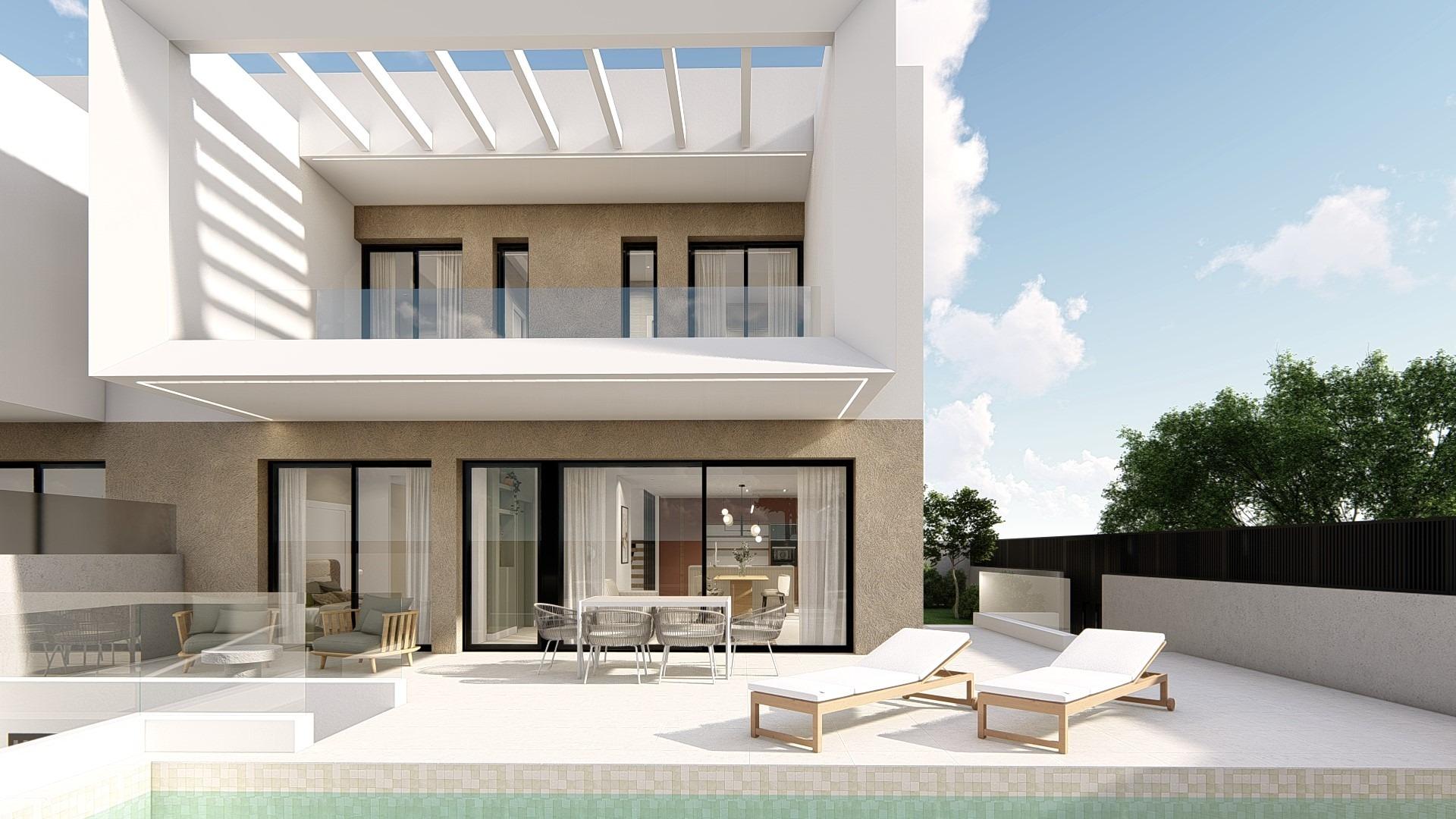 Estrena Adosado en Dolores: Sol y Calidad de Vida, Estrena villa adosada de 3 dorm. en Dolores, Alicante. Vive la Costa Blanca Sur: playas, golf y aeropuerto cerca. Tu hogar moderno y confortable te espera.