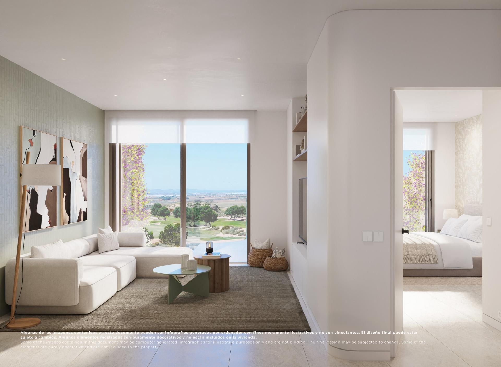 Apartamentos de lujo en primera línea de golf en El Valle Golf Resort, Murcia, Exclusivo ático de lujo 2 hab/2 baños en El Valle Golf Resort, Murcia. Primera línea de golf, solárium privado y vistas panorámicas. ¡Vive el sueño mediterráneo