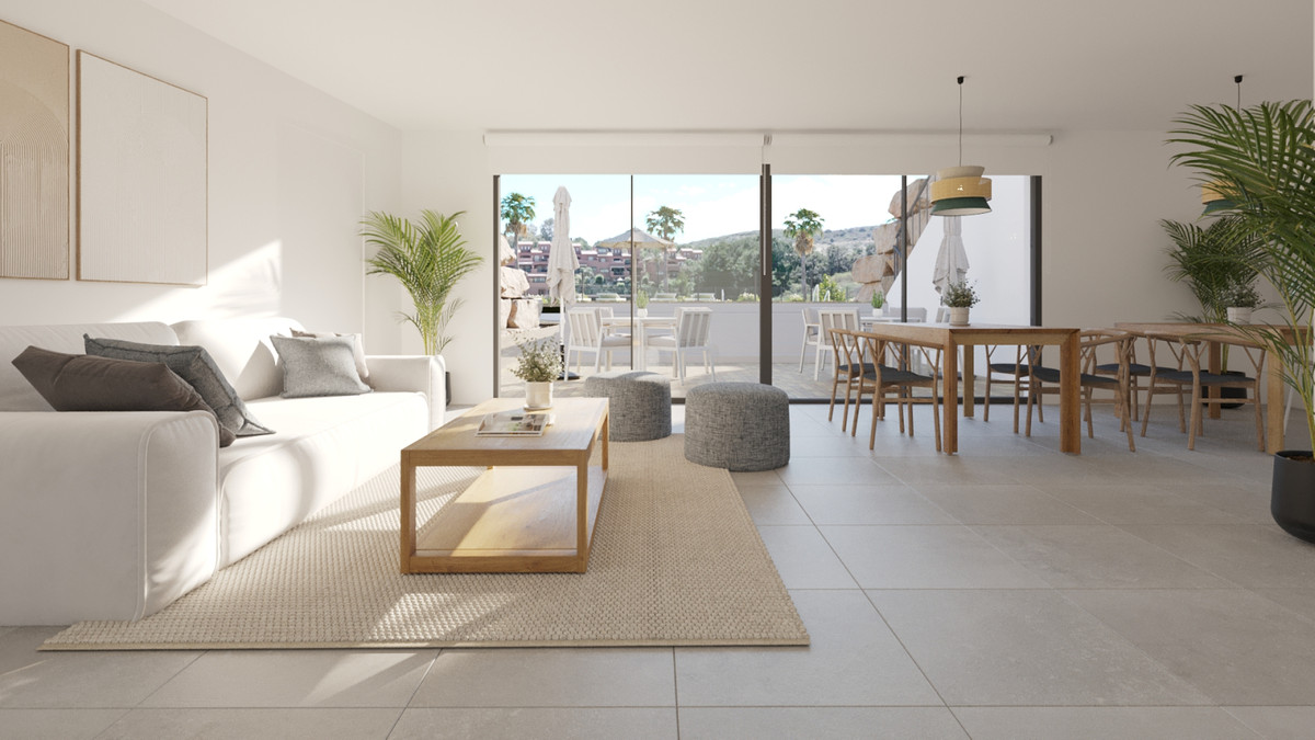 Vive Estepona: Apartamento Resort con Jardín, Descubre tu oasis en Estepona, Costa del Sol. Apartamento de lujo de 3 dorm. en nuevo complejo con zonas comunes resort: piscina, spa, co-working. Cerca de play