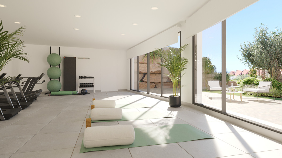 Vive Estepona: Apartamento Resort con Jardín, Descubre tu oasis en Estepona, Costa del Sol. Apartamento de lujo de 3 dorm. en nuevo complejo con zonas comunes resort: piscina, spa, co-working. Cerca de play