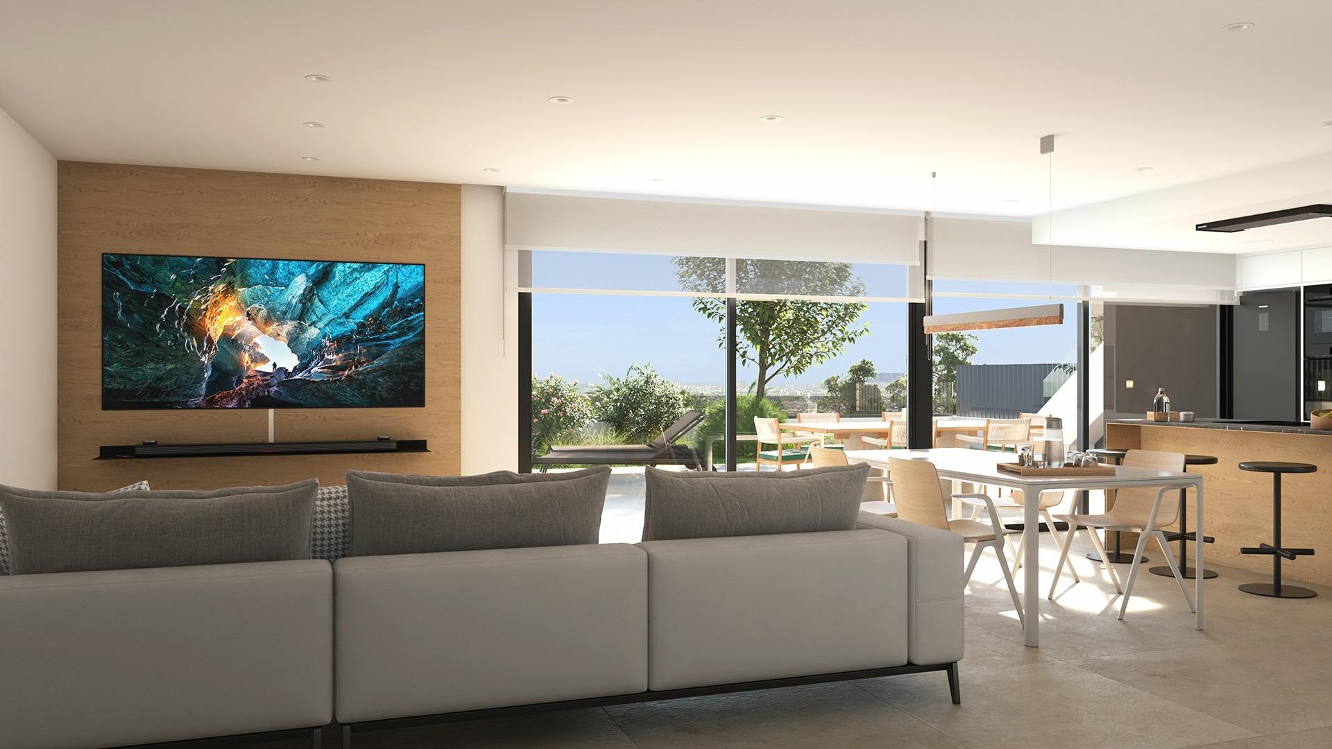 Adosado en Venta en Mutxamel, Villas adosadas obra nueva en Mutxamel, Alicante. 3 hab, 3 baños, piscina privada, vistas mar. Cerca playa y golf. ¡Vive el sueño mediterráneo!