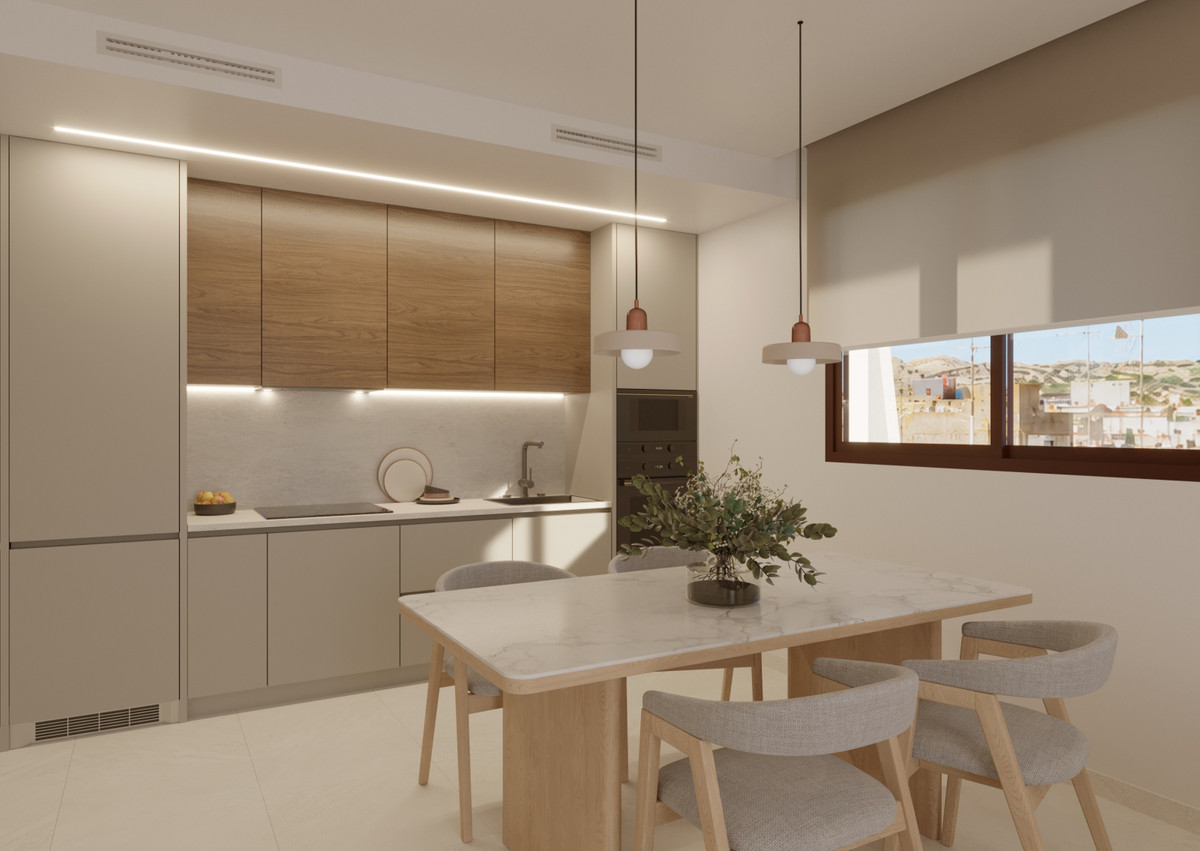 Santa Pola: Tu Oasis Moderno a Pasos de la Playa, Apartamentos de obra nueva en Santa Pola, Alicante. A pasos de la playa y a 15 min del aeropuerto. Disfruta de 2 dorm., 2 baños, terraza, piscina en azotea y ae