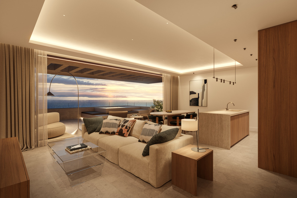 Rancho Domingo: Lujo Mediterráneo en Benalmádena, Descubre un apartamento de lujo 2 hab en Rancho Domingo, Benalmádena. Vistas al mar, diseño mediterráneo, privacidad. Cerca de playas, golf y Málaga.
