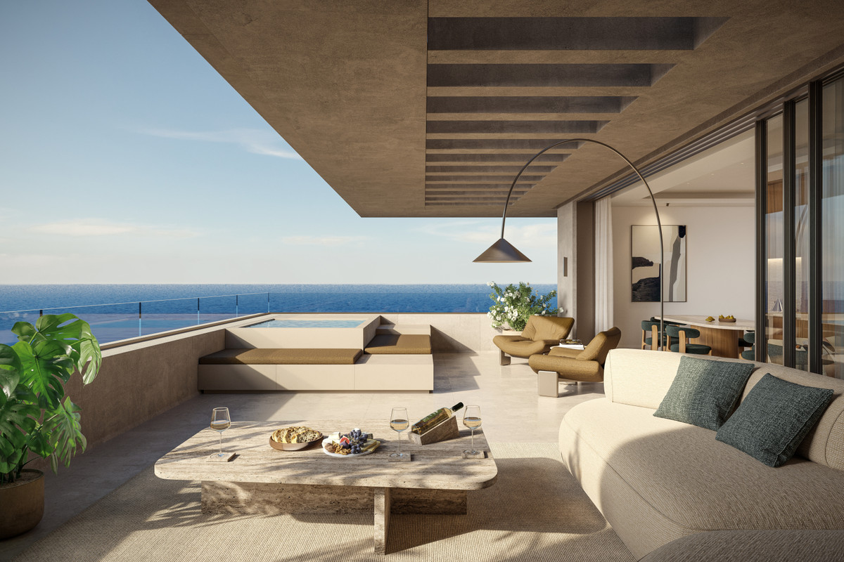 Rancho Domingo: Lujo Mediterráneo en Benalmádena, Descubre un apartamento de lujo 2 hab en Rancho Domingo, Benalmádena. Vistas al mar, diseño mediterráneo, privacidad. Cerca de playas, golf y Málaga.