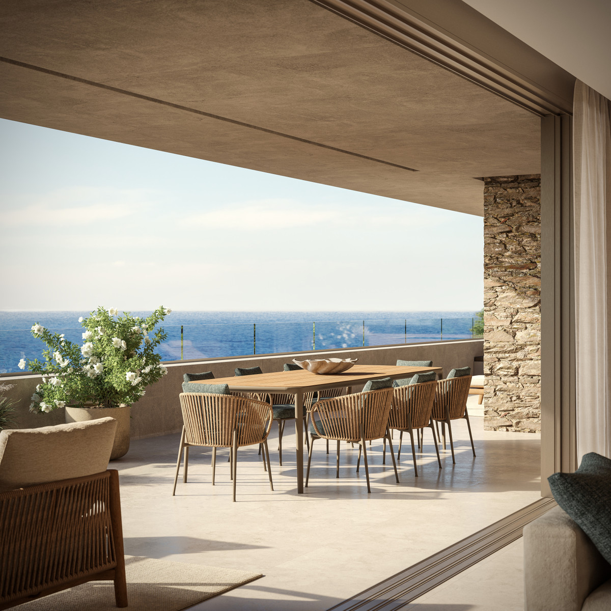 Rancho Domingo: Lujo Mediterráneo en Benalmádena, Descubre un apartamento de lujo 2 hab en Rancho Domingo, Benalmádena. Vistas al mar, diseño mediterráneo, privacidad. Cerca de playas, golf y Málaga.