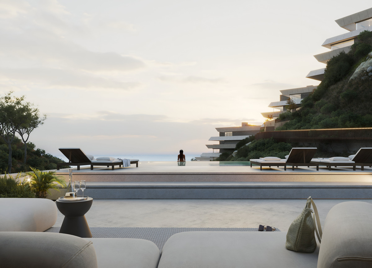 Rancho Domingo: Lujo Mediterráneo en Benalmádena, Descubre un apartamento de lujo 2 hab en Rancho Domingo, Benalmádena. Vistas al mar, diseño mediterráneo, privacidad. Cerca de playas, golf y Málaga.