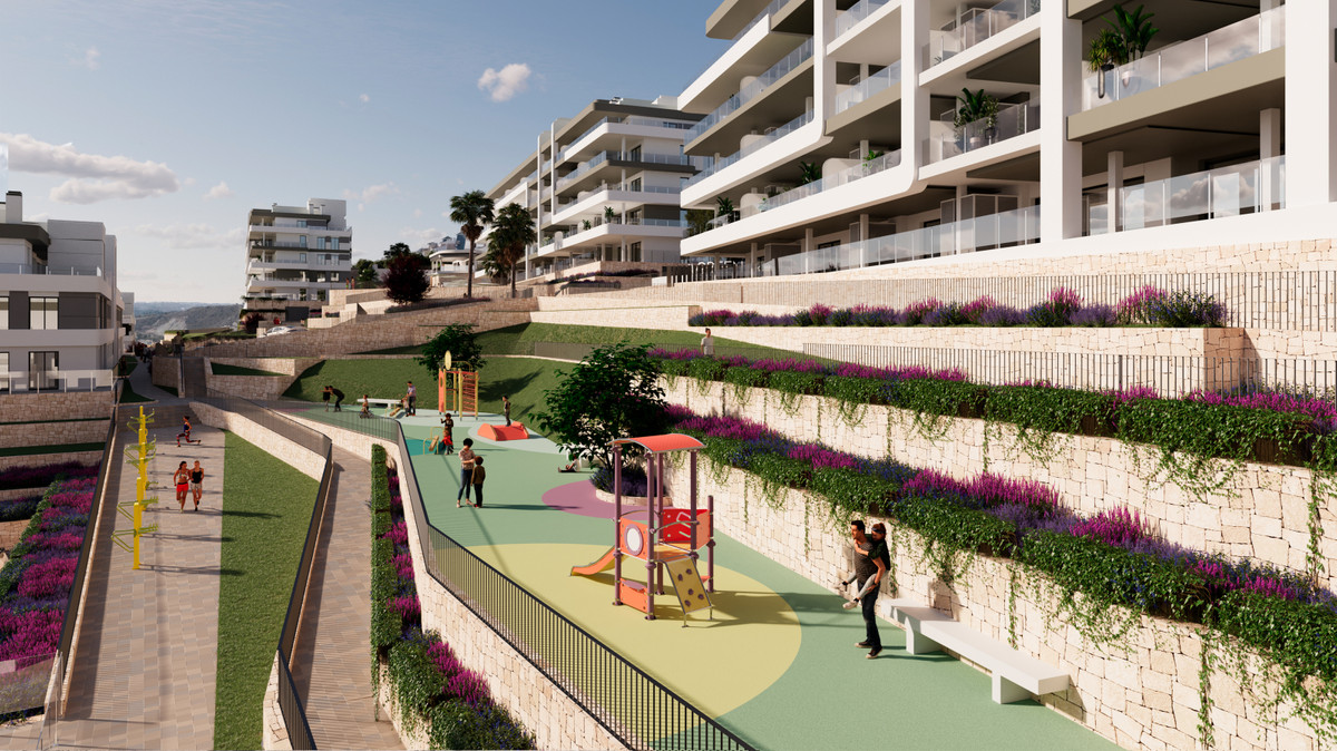 Lujo y Vistas al Mar en Muchamiel: Tu Hogar Soñado, Apartamento de lujo en Muchamiel, Alicante. 3 hab, 2 baños. Vistas mar/golf. Residencial con piscina, seguridad y parking. Cerca playas Costa Blanca. ¡Tu hogar
