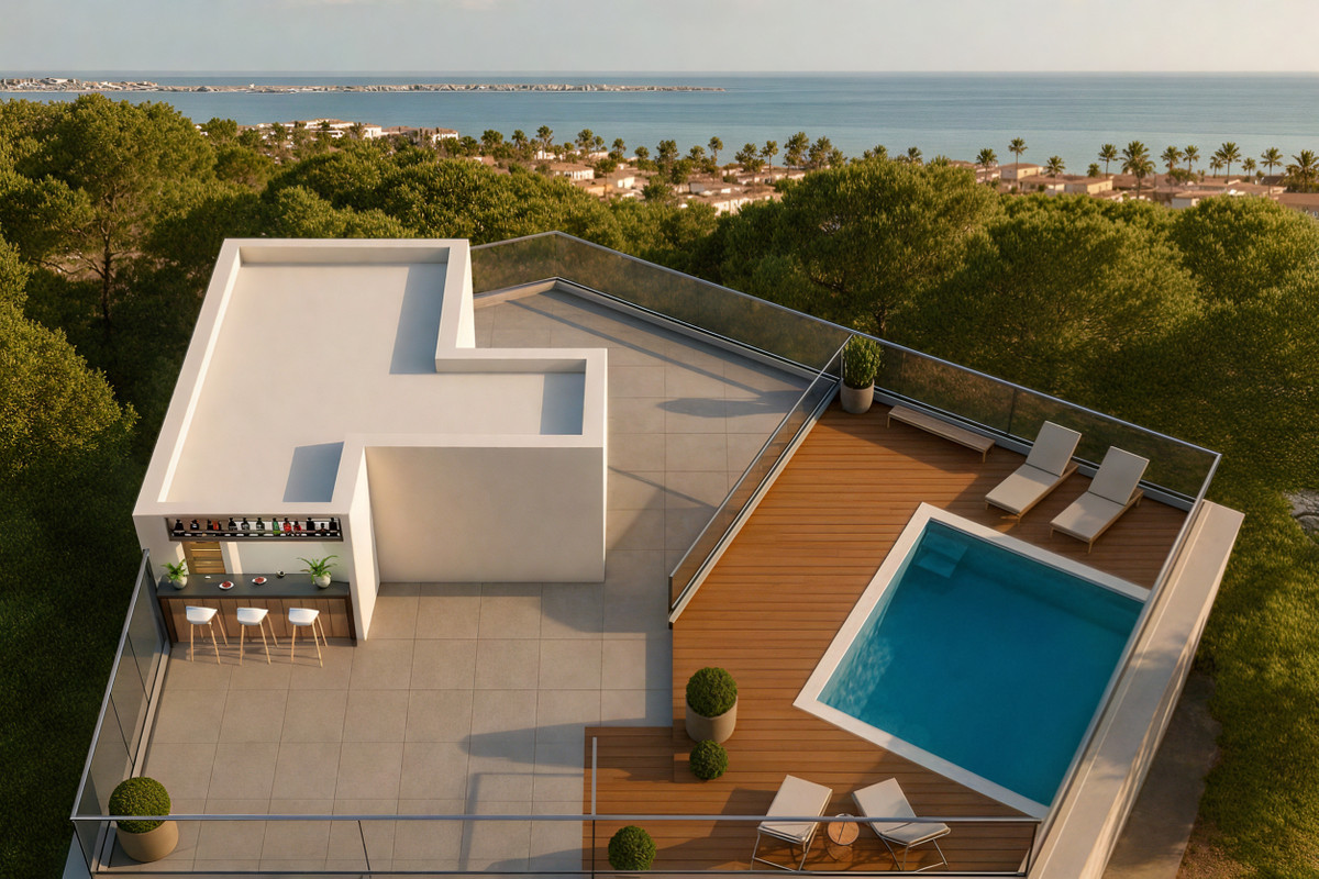 Apartamentos en San Pedro: Playa, Piscina y Estilo, Invierte en San Pedro del Pinatar, Murcia. Modernos apartamentos y estudios a 700m de la playa. Amueblados, piscina en azotea y vistas. ¡Desde 127.900€!