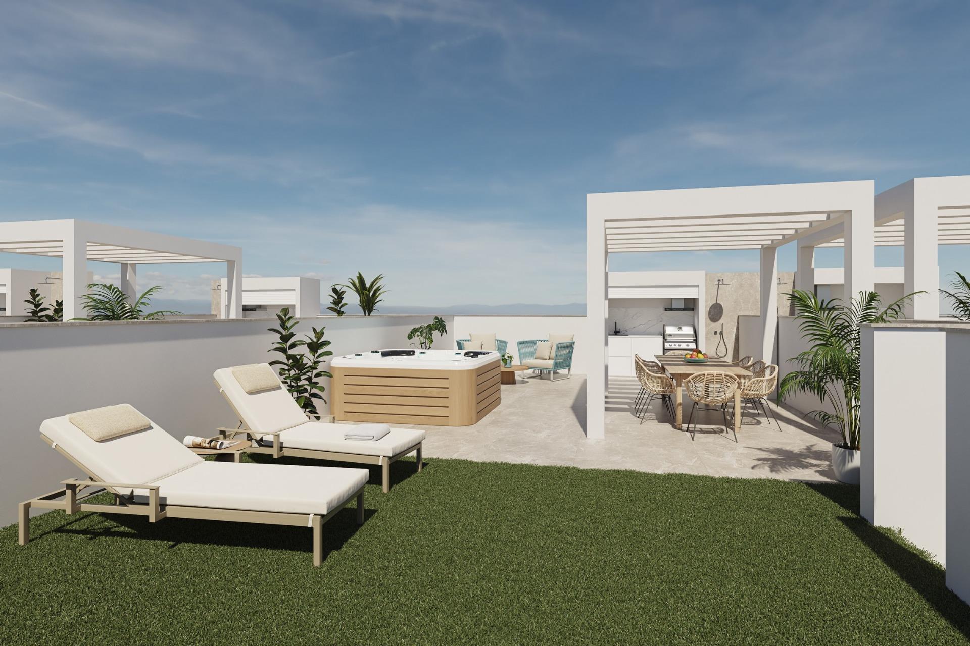 Tu Oasis en Pilar de la Horadada, Bungalows obra nueva en Pilar de la Horadada, Costa Blanca Sur. Diseño moderno, 2 hab, 2 baños. Cerca de playas y servicios. ¡Tu hogar ideal!