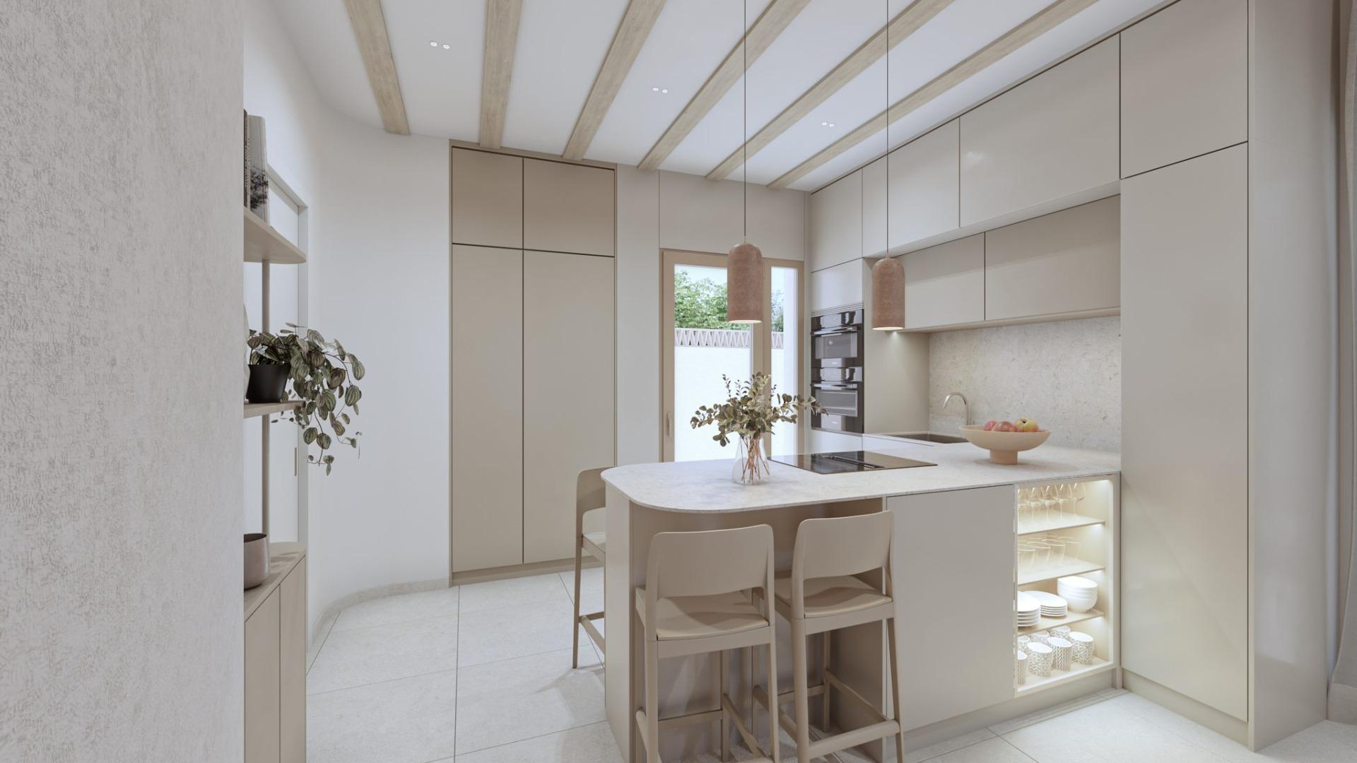 Casa en Venta en Pilar de La Horadada, Bungalows obra nueva en Pilar de la Horadada, Costa Blanca Sur. 8 exclusivos, piscina privada, jardín/solárium. Cerca de playas y servicios.