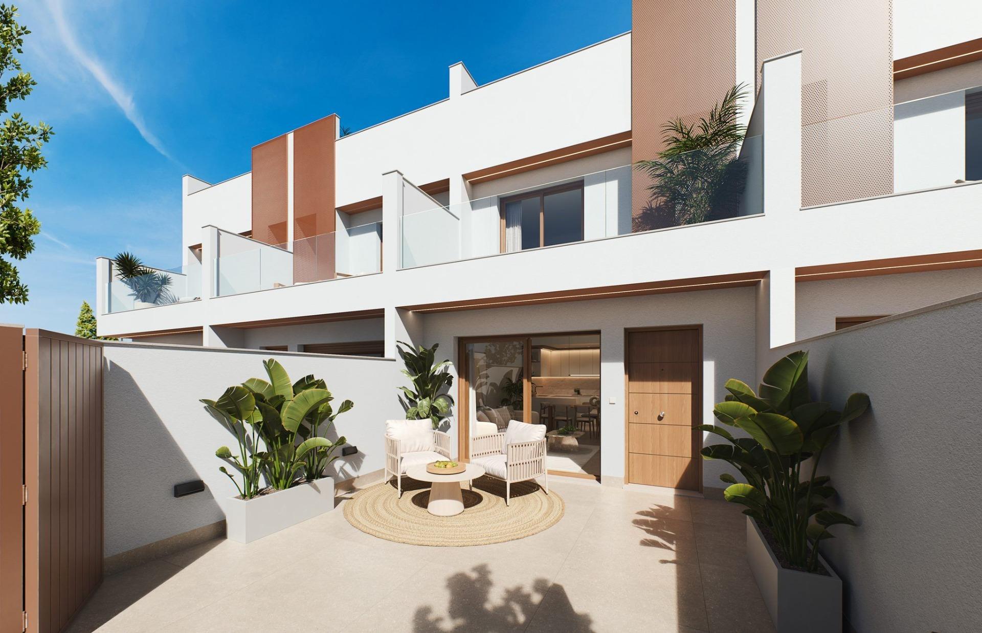 Tu Adosado de Lujo con Piscina en la Costa Cálida, Descubre 8 adosados de diseño contemporáneo en San Pedro del Pinatar, Murcia. Con 3 dormitorios, piscina privada, solárium y a minutos de la playa. ¡Tu sueño en