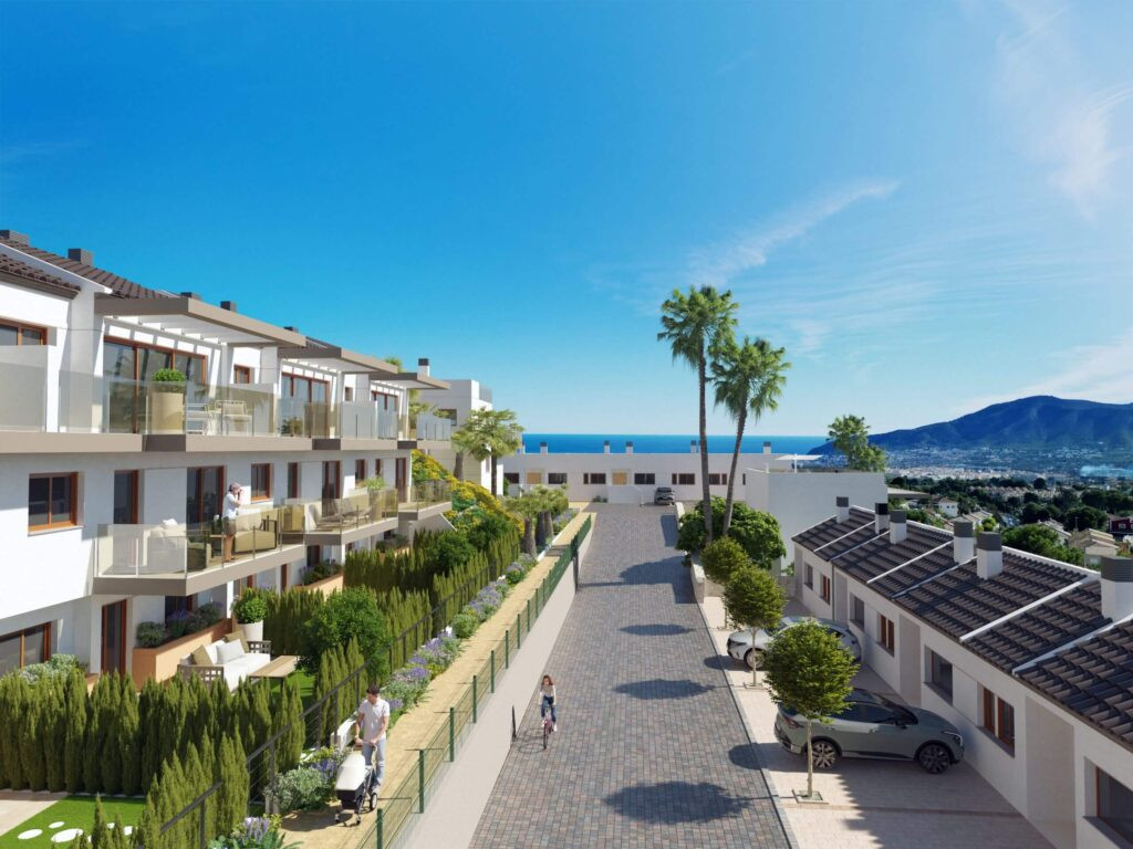 Exclusiva Villa en La Nucia: Vistas Bahía y Lujo, Villa de lujo obra nueva en La Nucia, Alicante. 4 hab, 3 baños. Vistas panorámicas al mar, diseño mediterráneo, sostenible y con todas las comodidades. ¡Oportun