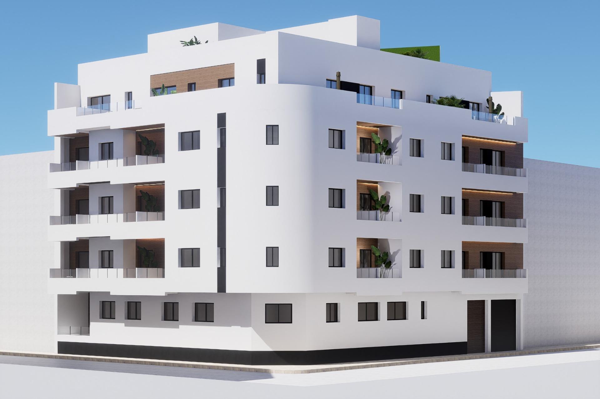 Torrevieja: Tu Oasis Moderno en la Costa Blanca, Apartamentos de obra nueva en Torrevieja, Costa Blanca. A 800m de Playa del Cura. Modernos, con terraza, solárium y gimnasio. ¡Hogar o inversión ideal!