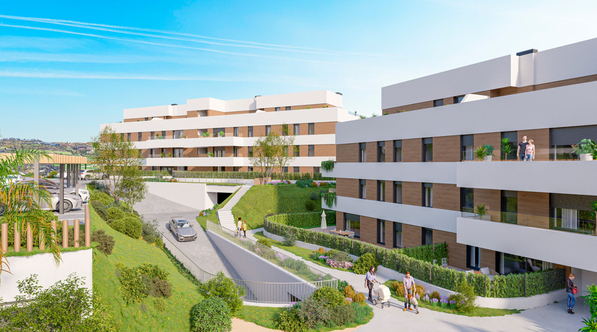 Mijas Costa: Lujo, Golf y Vistas Panorámicas, Apartamento de lujo en Calanova Golf, Mijas Costa. 2 hab, 2 baños, primera línea de golf con vistas. Piscina, gimnasio. ¡Vive la Costa del Sol! Desde 352.000€.
