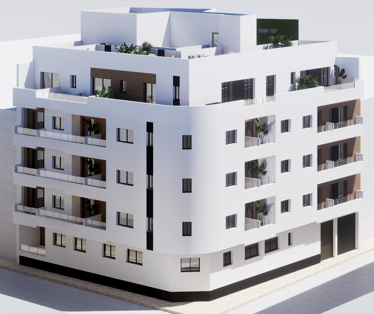 Torrevieja Centro: Tu Obra Nueva a 800m del Mar, Vive el Mediterráneo en Torrevieja. Obra nueva a 800m de Playa del Cura. Apartamentos modernos desde 179.000€ con terraza, solárium y servicios. ¡Tu hogar o inv