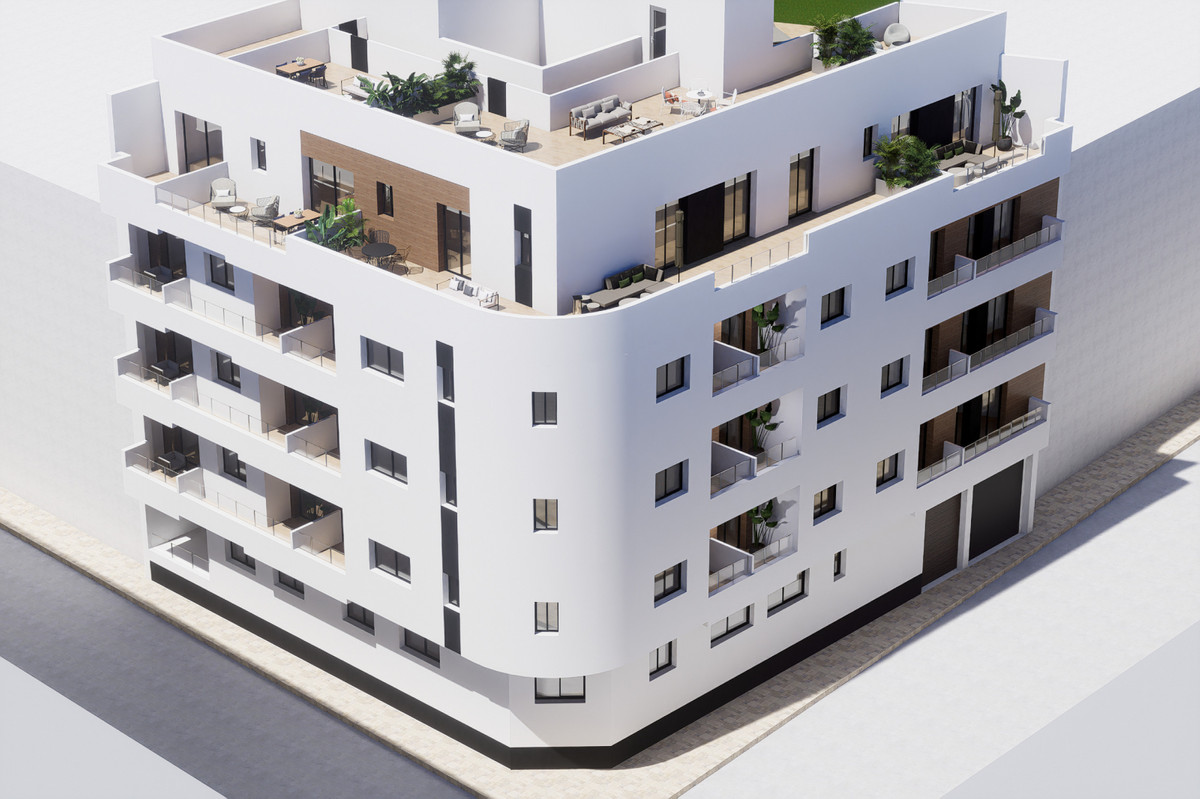 Torrevieja Centro: Tu Obra Nueva a 800m del Mar, Vive el Mediterráneo en Torrevieja. Obra nueva a 800m de Playa del Cura. Apartamentos modernos desde 179.000€ con terraza, solárium y servicios. ¡Tu hogar o inv