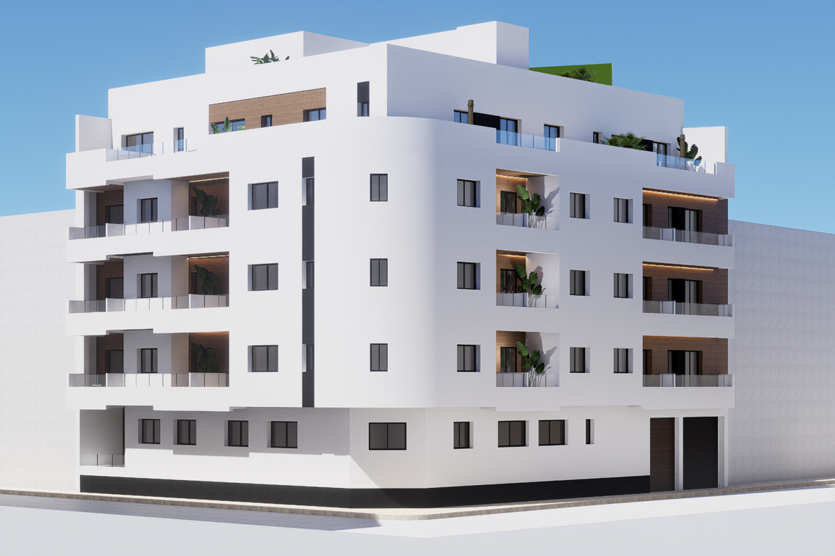 Torrevieja Centro: Tu Obra Nueva a 800m del Mar, Vive el Mediterráneo en Torrevieja. Obra nueva a 800m de Playa del Cura. Apartamentos modernos desde 179.000€ con terraza, solárium y servicios. ¡Tu hogar o inv