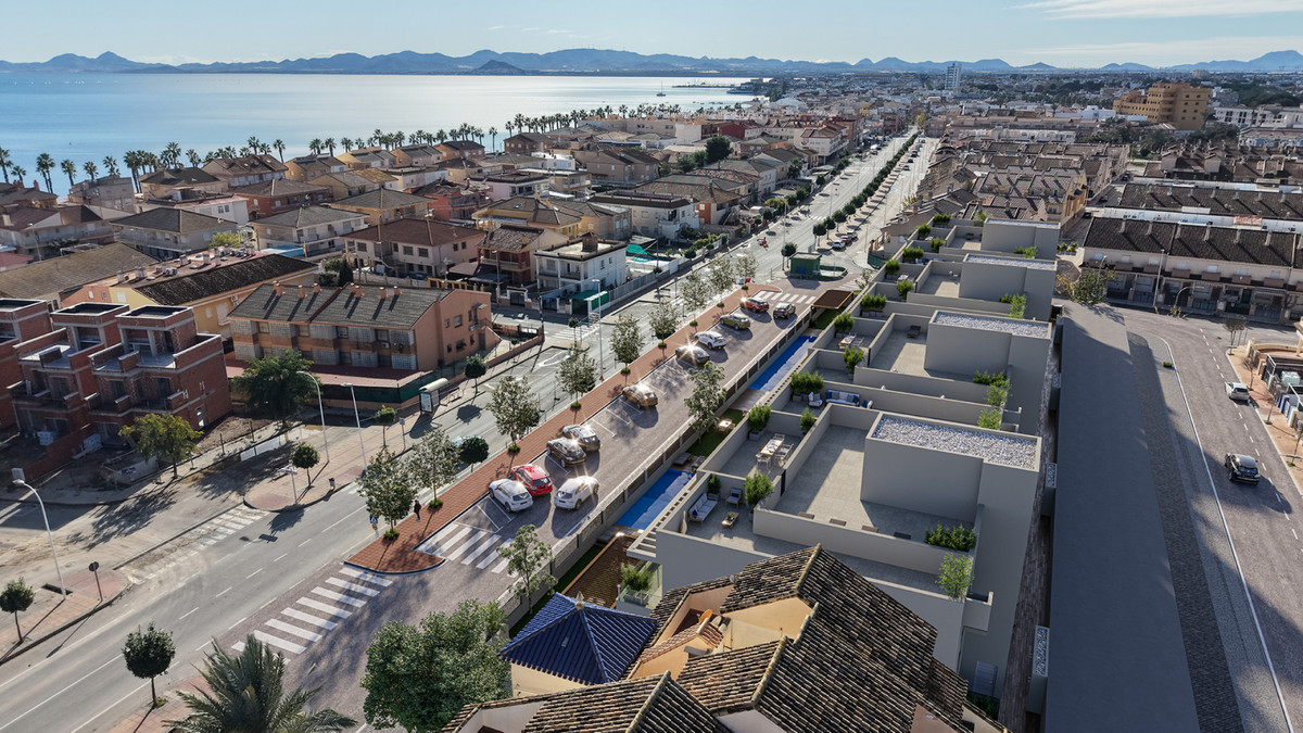 Vive el Mediterráneo: Lujo a 250m de la Playa, Apartamentos de lujo en Los Alcázares, Murcia. Urbanización privada a 250m de la playa Los Narejos. Con piscinas, parking y vistas. ¡Tu hogar en Costa Cálida!
