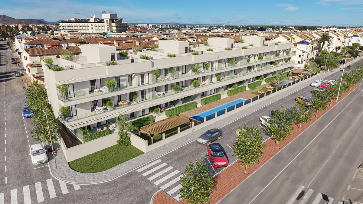 Vive el Mediterráneo: Lujo a 250m de la Playa, Apartamentos de lujo en Los Alcázares, Murcia. Urbanización privada a 250m de la playa Los Narejos. Con piscinas, parking y vistas. ¡Tu hogar en Costa Cálida!