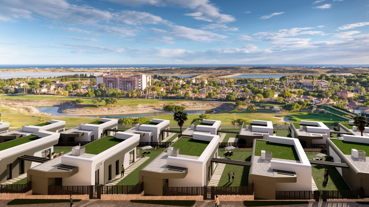 Villa de Lujo con Golf en Mutxamel, Alicante, Exclusiva villa en Muchamiel, Alicante. Disfruta del clima mediterráneo en un residencial de diseño con piscina, club social y golf. Villas de 3 dormitorios con