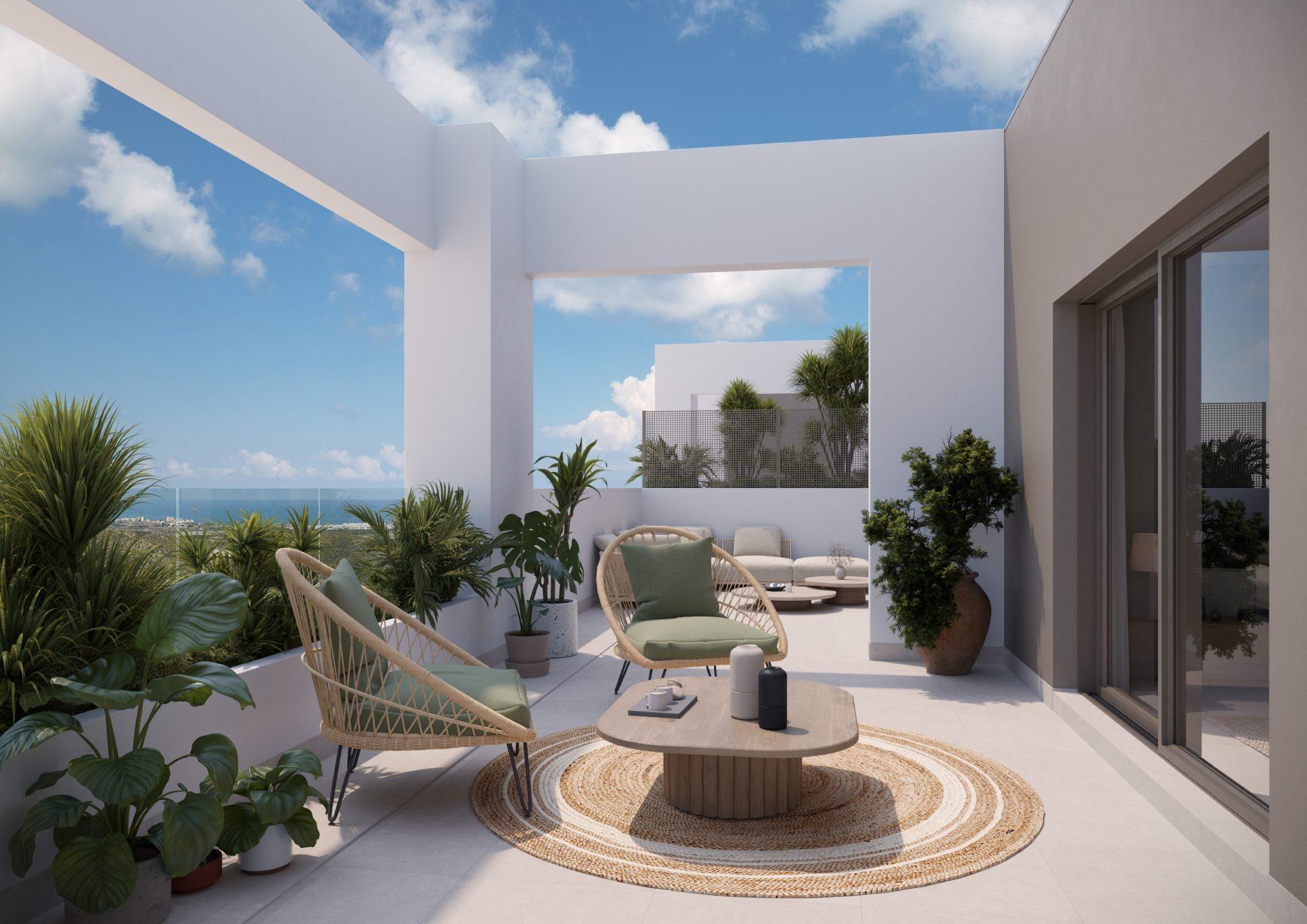 Apartamentos de nueva construcción con vistas al mar y al golf en Pulpí, Almería