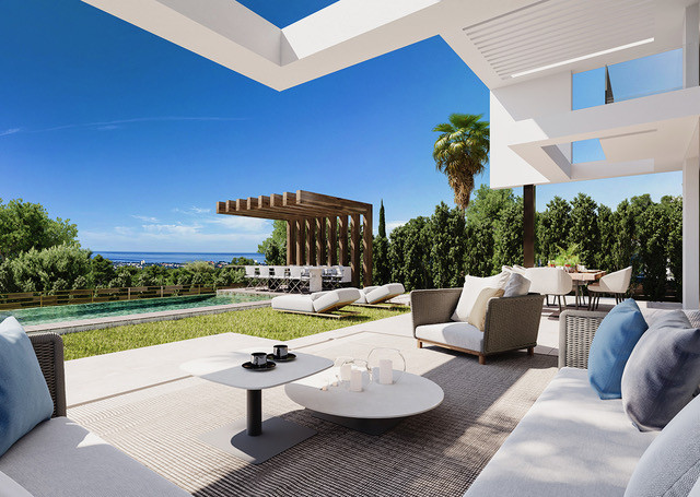 Villa de lujo en Mijas: vistas al mar y a la montaña.