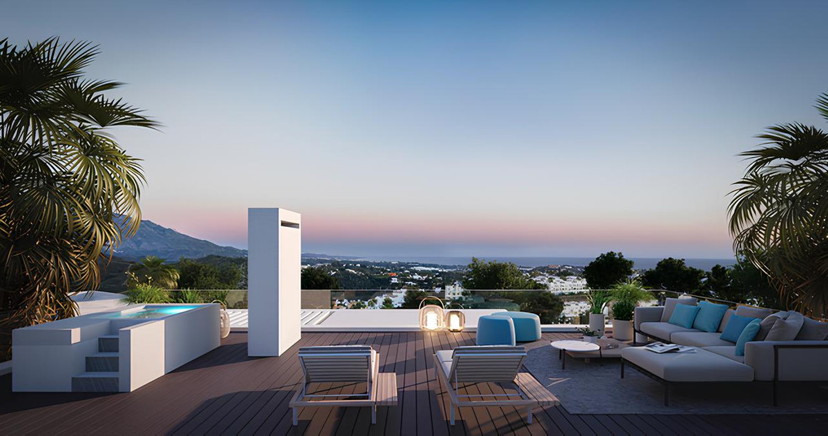 Villa de lujo en Mijas: vistas al mar y a la montaña.