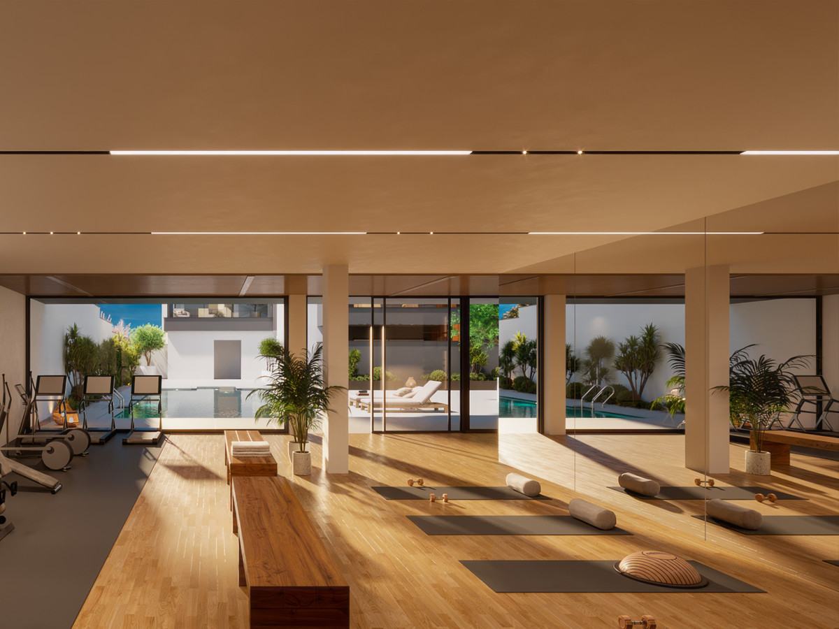 propiedad, Apartamentos de lujo en Los Pacos, Fuengirola. Diseño vanguardista, 3 dorm, a 900m del mar. Piscina, gimnasio. ¡Vive el Mediterráneo!