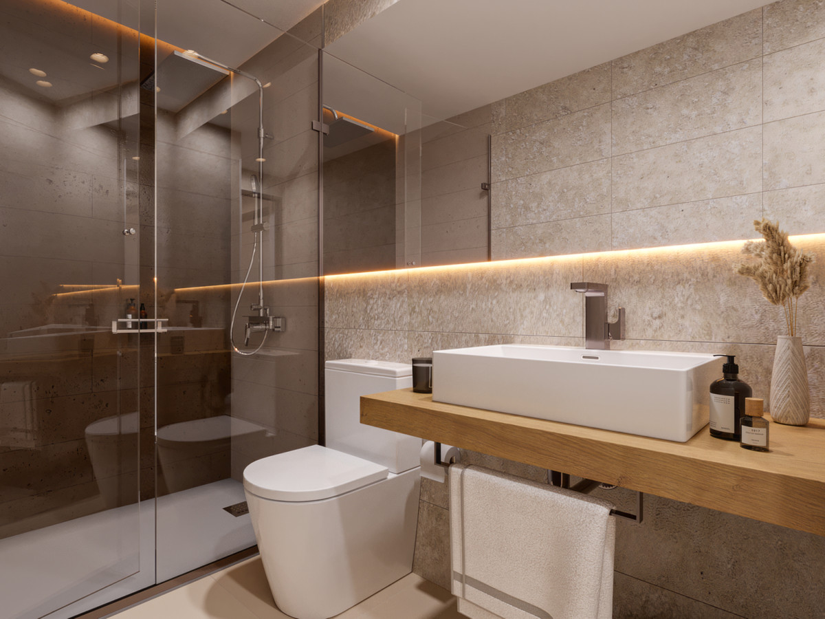 propiedad, Apartamentos de lujo en Los Pacos, Fuengirola. Diseño vanguardista, 3 dorm, a 900m del mar. Piscina, gimnasio. ¡Vive el Mediterráneo!