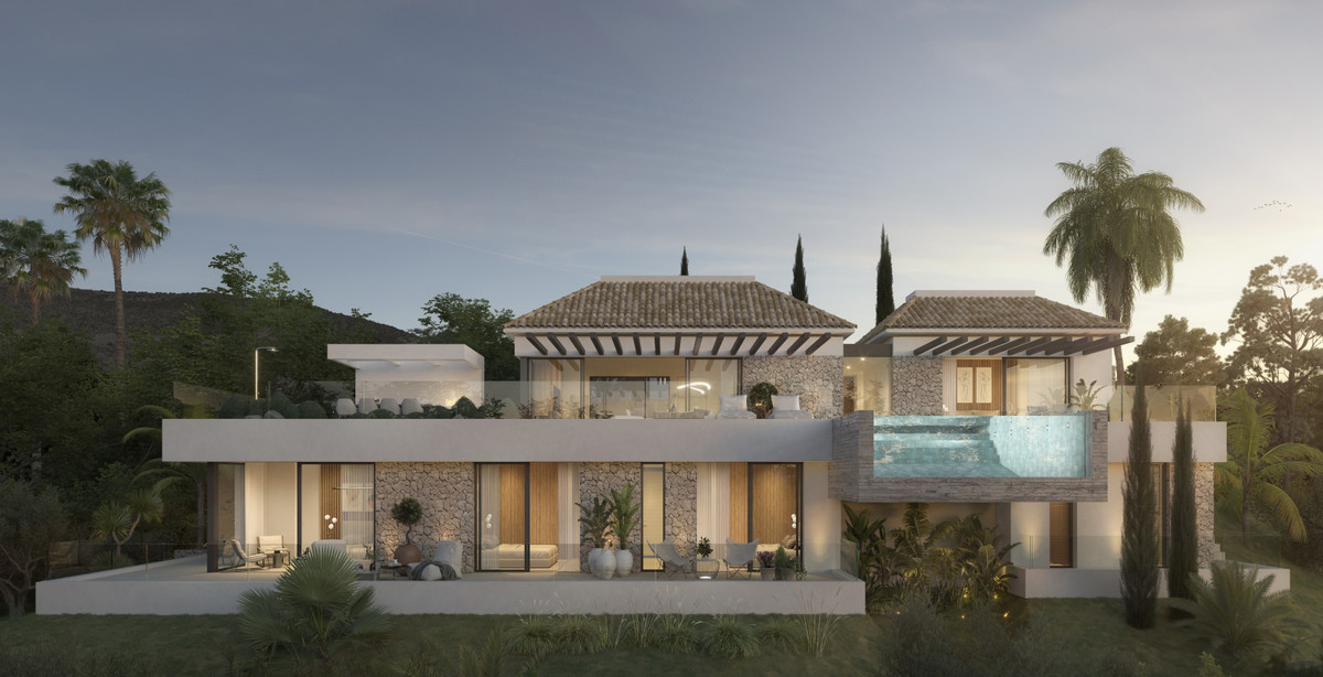Villa de lujo con piscina infinita en Mijas, Lujo mediterráneo en Mijas, Málaga. Espectacular villa con piscina infinita, 4 dormitorios y vistas impresionantes. ¡Un estilo de vida incomparable!