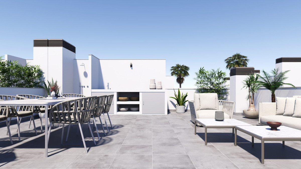 Villa de lujo en Murcia: ¡Su oasis le espera!, Villas adosadas en Roldán, Murcia. 2 hab, 2 baños, piscina privada, solárium. ¡Listo para vivir! Cerca de playas y golf.