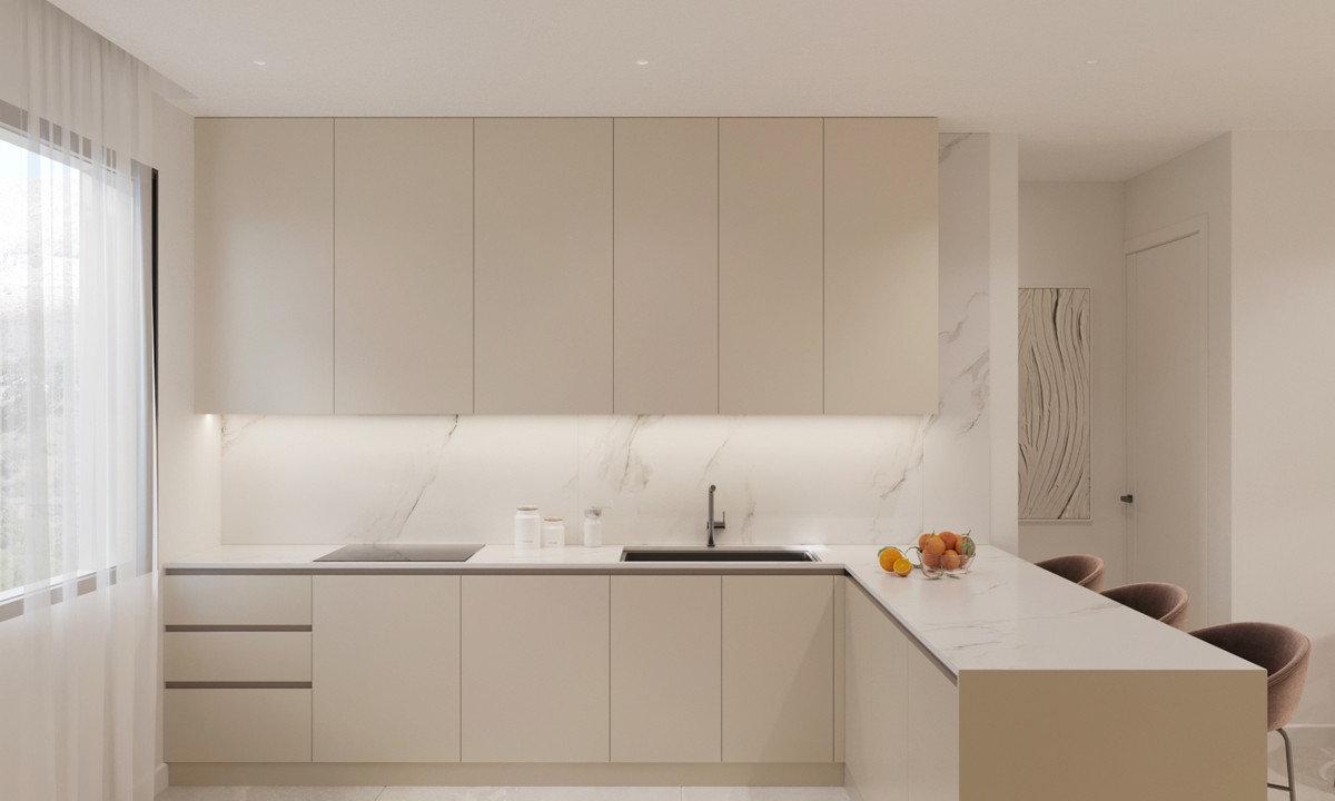 Lujo mediterráneo: vistas al mar y al campo de golf en Estepona, Apartamentos de ensueño en Estepona. Vistas al mar, golf y montaña. Zonas comunes, piscina. Cerca de servicios y centro histórico. ¡Oportunidad única!