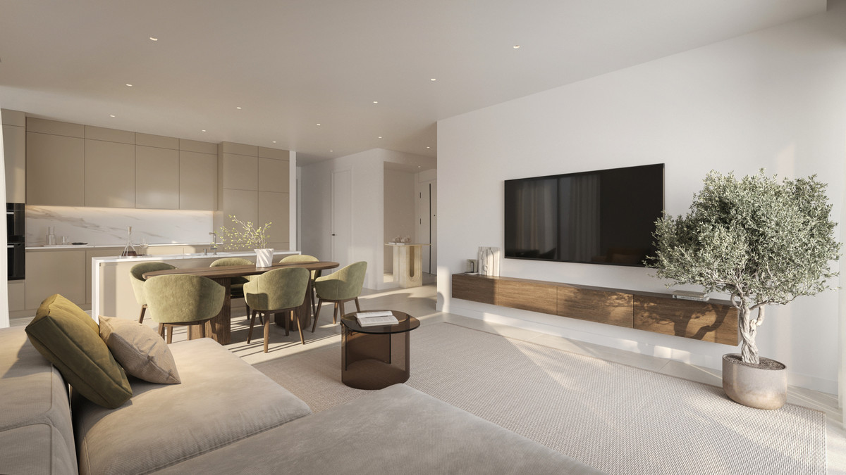 Lujo mediterráneo: vistas al mar y al campo de golf en Estepona, Apartamentos de ensueño en Estepona. Vistas al mar, golf y montaña. Zonas comunes, piscina. Cerca de servicios y centro histórico. ¡Oportunidad única!