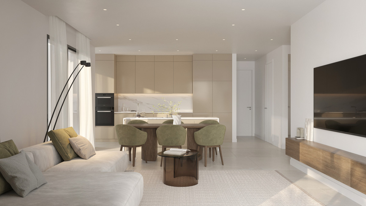 Lujo mediterráneo: vistas al mar y al campo de golf en Estepona, Apartamentos de ensueño en Estepona. Vistas al mar, golf y montaña. Zonas comunes, piscina. Cerca de servicios y centro histórico. ¡Oportunidad única!